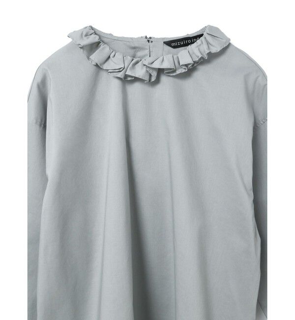 mizuiro ind「mizuiro ind フリルカラープルオーバーシャツ」|シャツ・ブラウス|