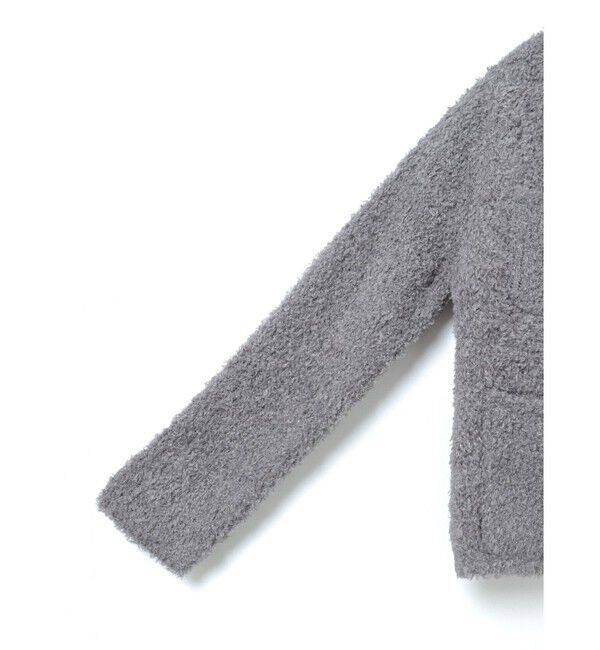 mizuiro ind「mizuiro ind ポケット付きヘアリークルーネックカーディガン」|カーディガン|