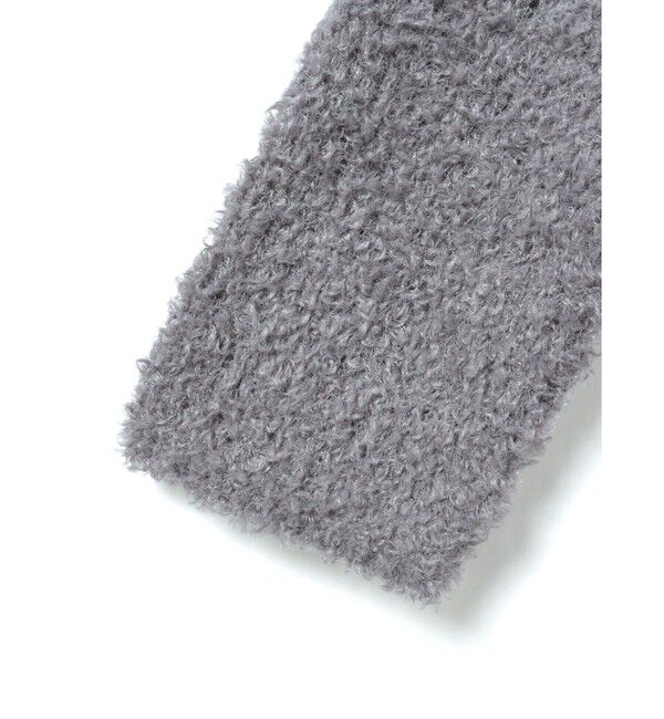 mizuiro ind「mizuiro ind ポケット付きヘアリークルーネックカーディガン」|カーディガン|