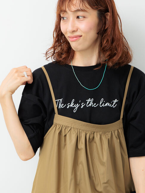 Lugnoncure「【接触冷感】筆記体ロゴBIGTシャツ」|Tシャツ・カットソー|ブラック