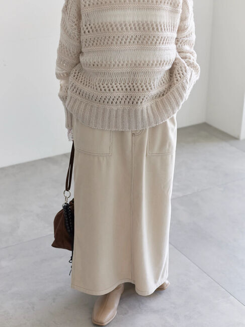 Samansa Mos2 blue「コーデュロイスカート」|スカート|