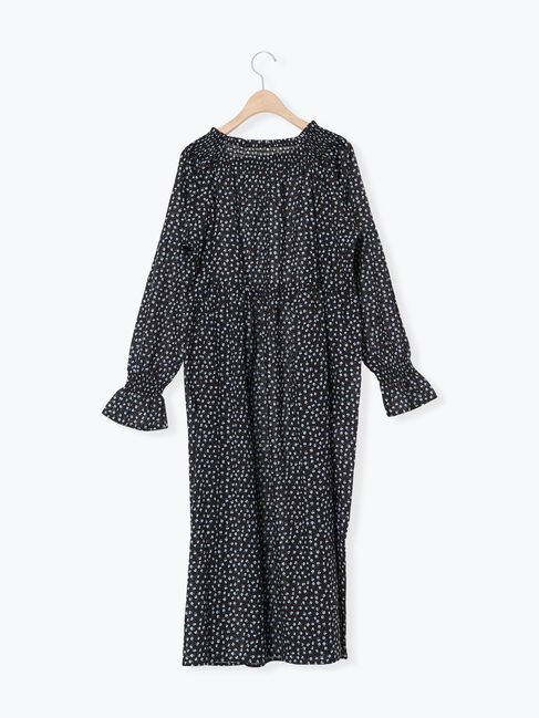 Samansa Mos2「花柄シャーリングワンピース」|ワンピース|