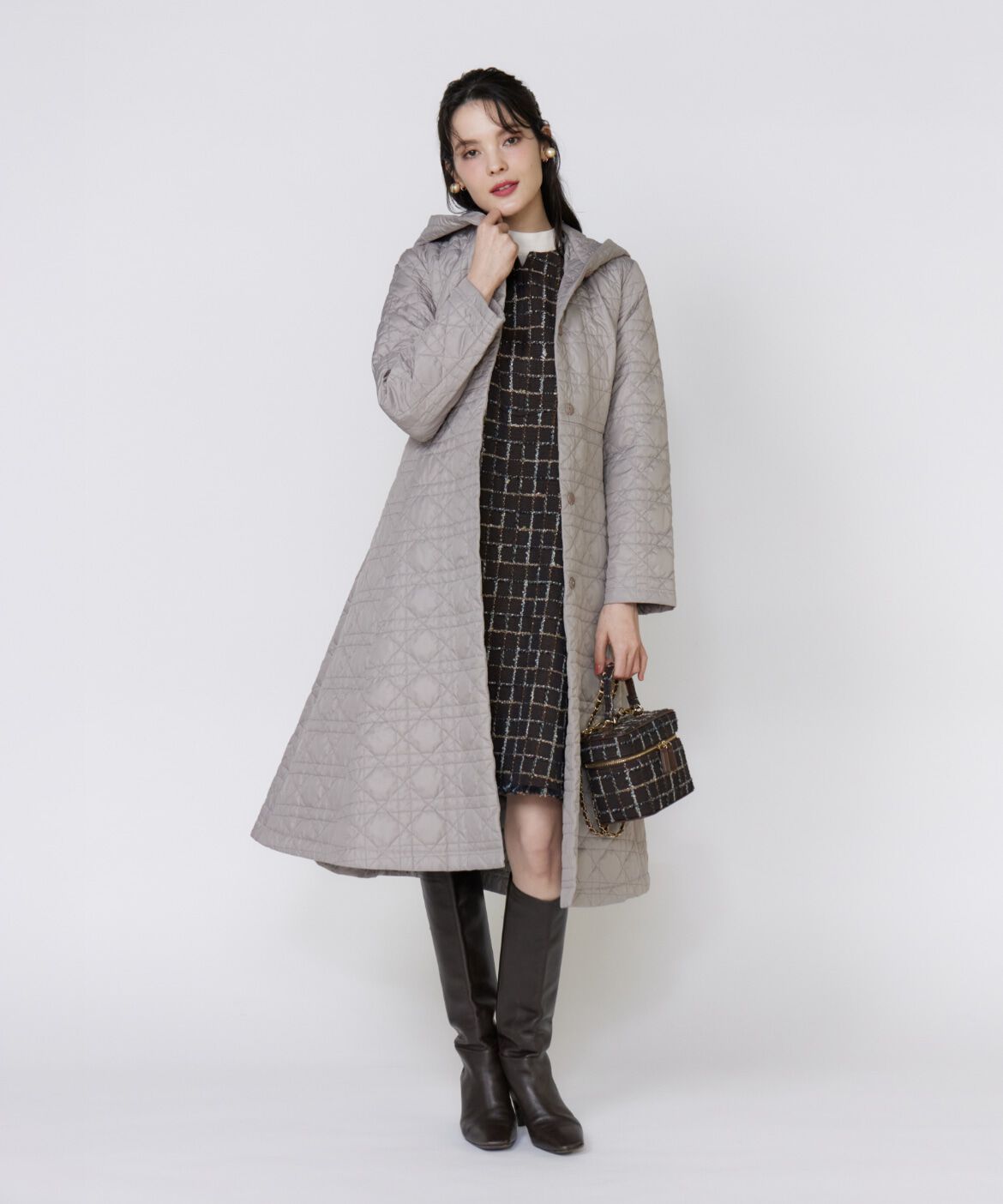 Maglie le cassetto「《ﾌﾗﾝﾄﾞﾙ45周年限定ｺﾚｸｼｮﾝ》《大きいｻｲｽﾞ》幾何学ｷﾙ  」|ステンカラーコート|