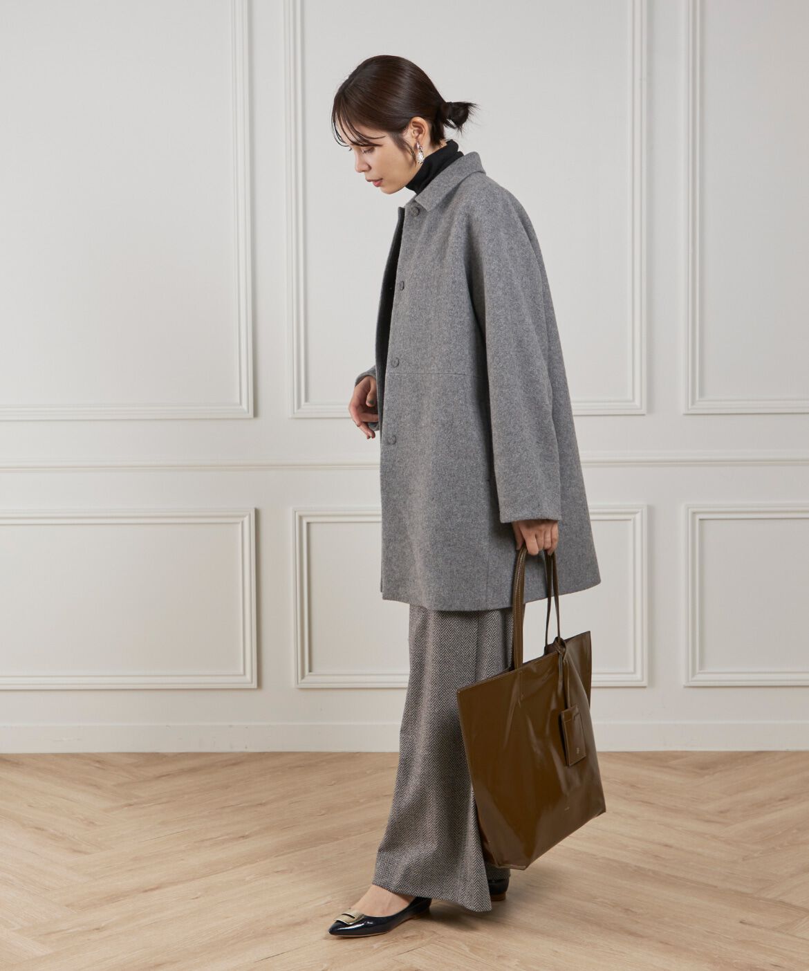 7-IDconcept.「〈大きいサイズ〉ステンカラーコート」|ステンカラーコート|