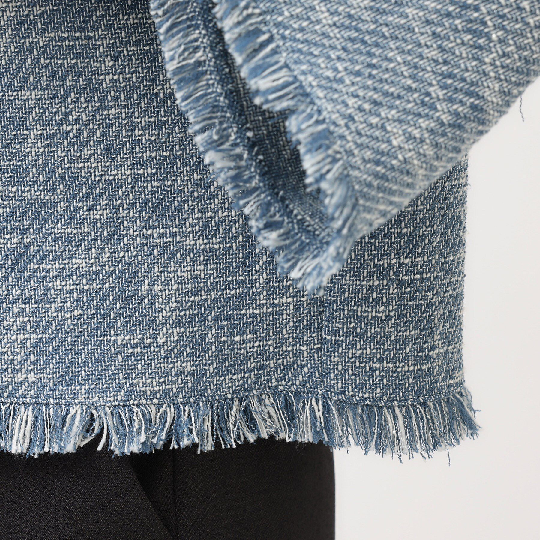 UNTITLED「【レイヤードもオススメ/薄手ツイード素材】ツイードフリンジトップス」|シャツ・ブラウス|