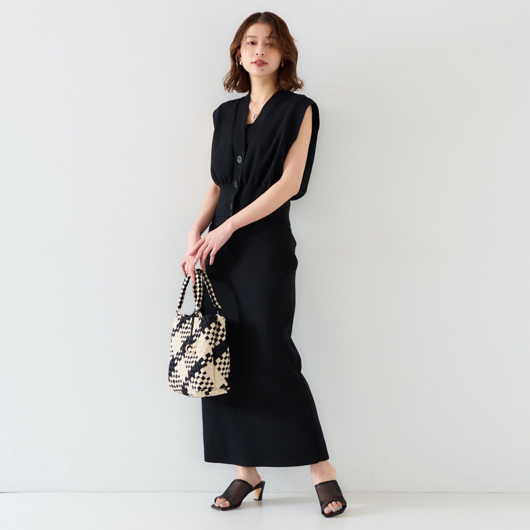 UNTITLED「【セットアップ可能】ペンシルニットスカート」|スカート|