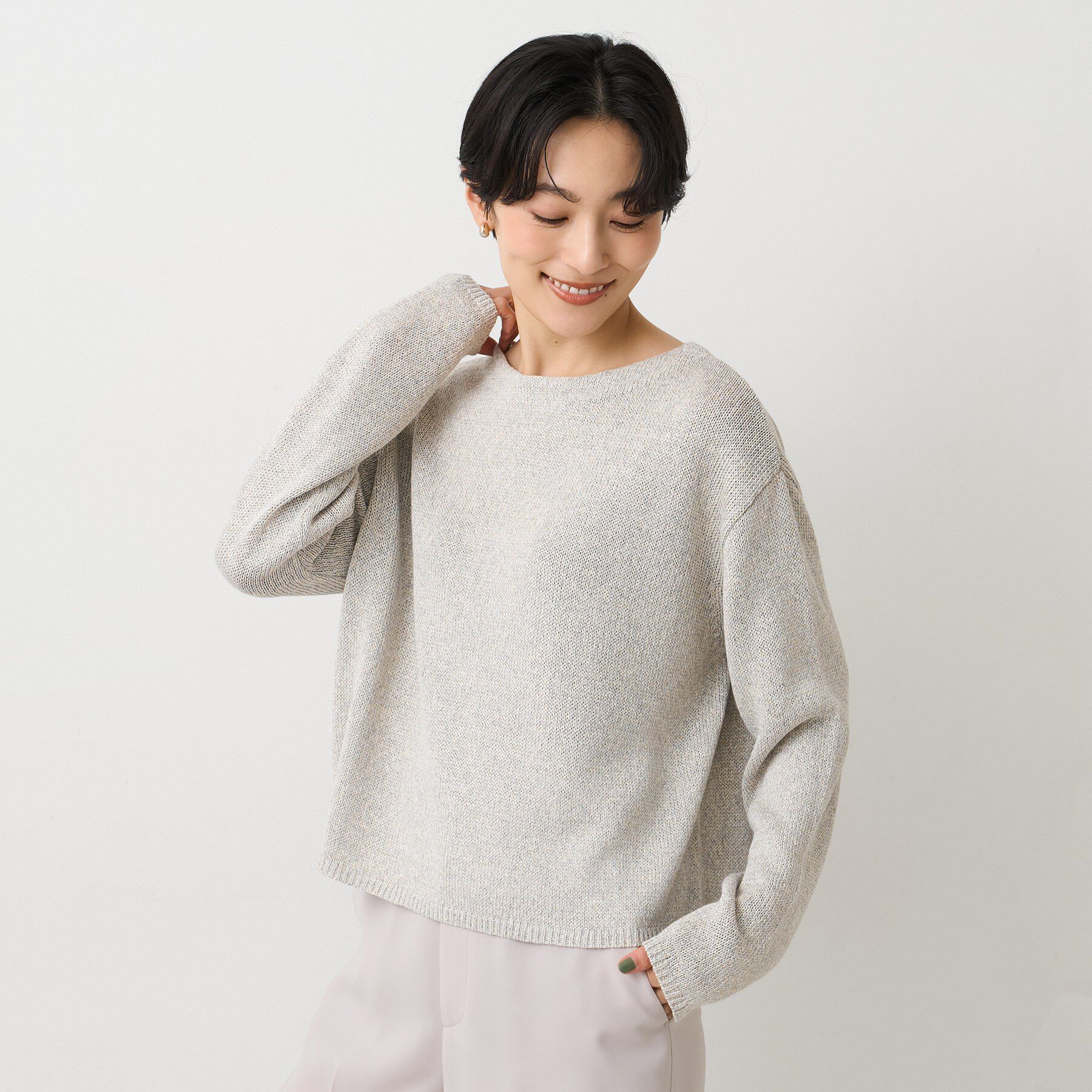 UNTITLED「【洗える/光沢感】ファンシーヤーンニット」|ニット・セーター|