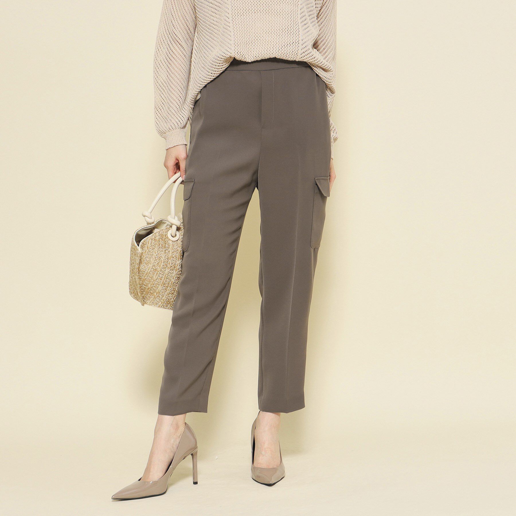 COUP DE CHANCE「【洗える／ゴム仕様】サイドポケット付きパンツ」|その他|ブラウン(043)