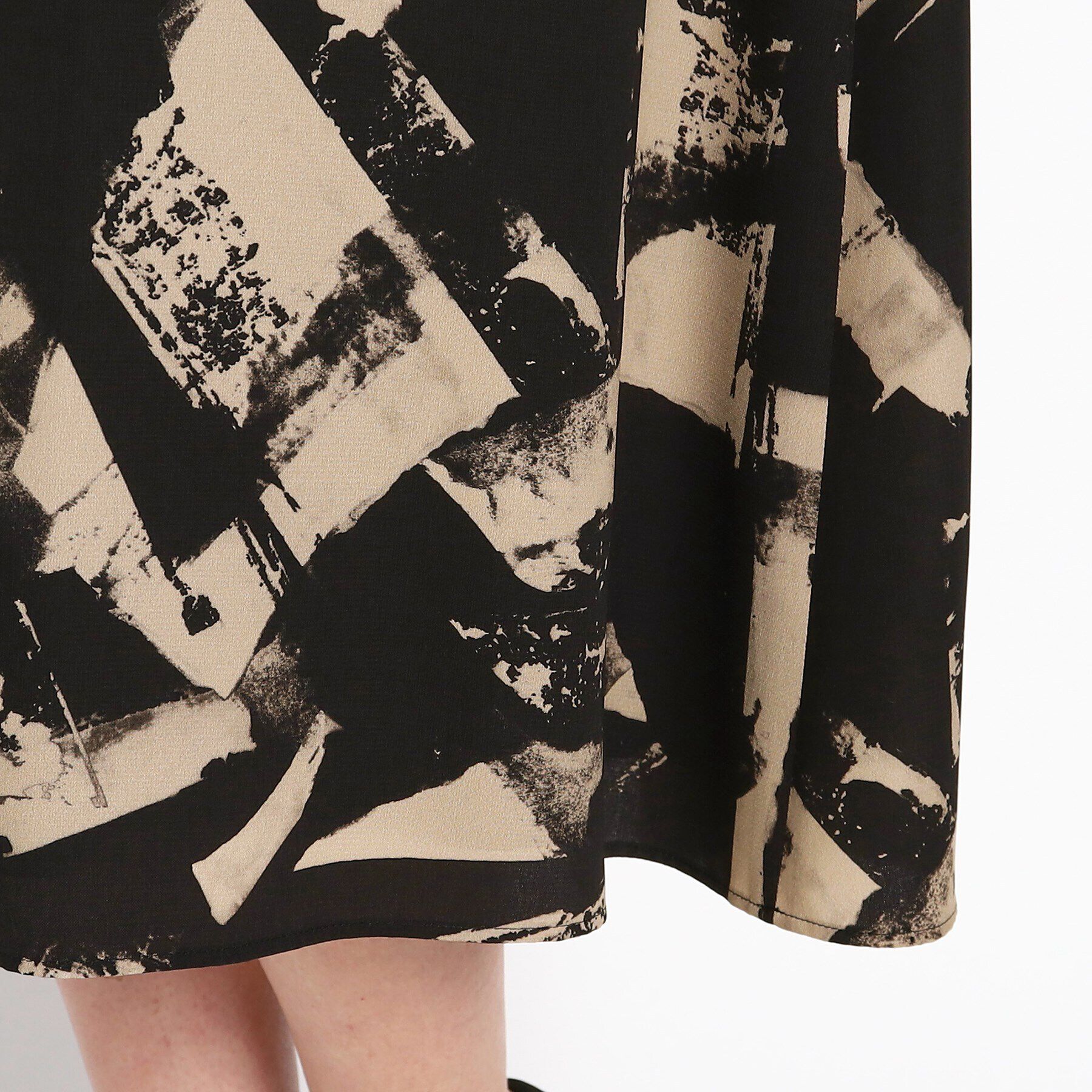 COUP DE CHANCE「【洗える／ウエストゴム入り】幾何柄フレアスカート」|スカート|