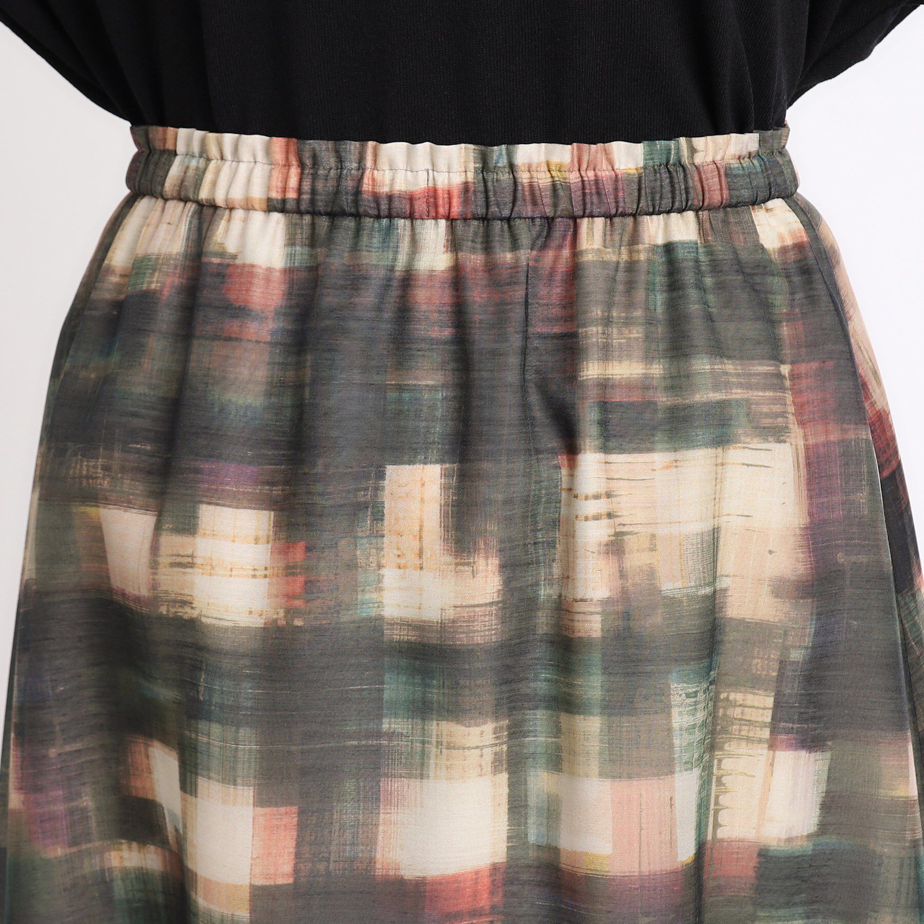 Reflect「【マシンウォッシュ可／ウエスト総ゴム／セットアップ可能】シアーチェックスカート」|スカート|