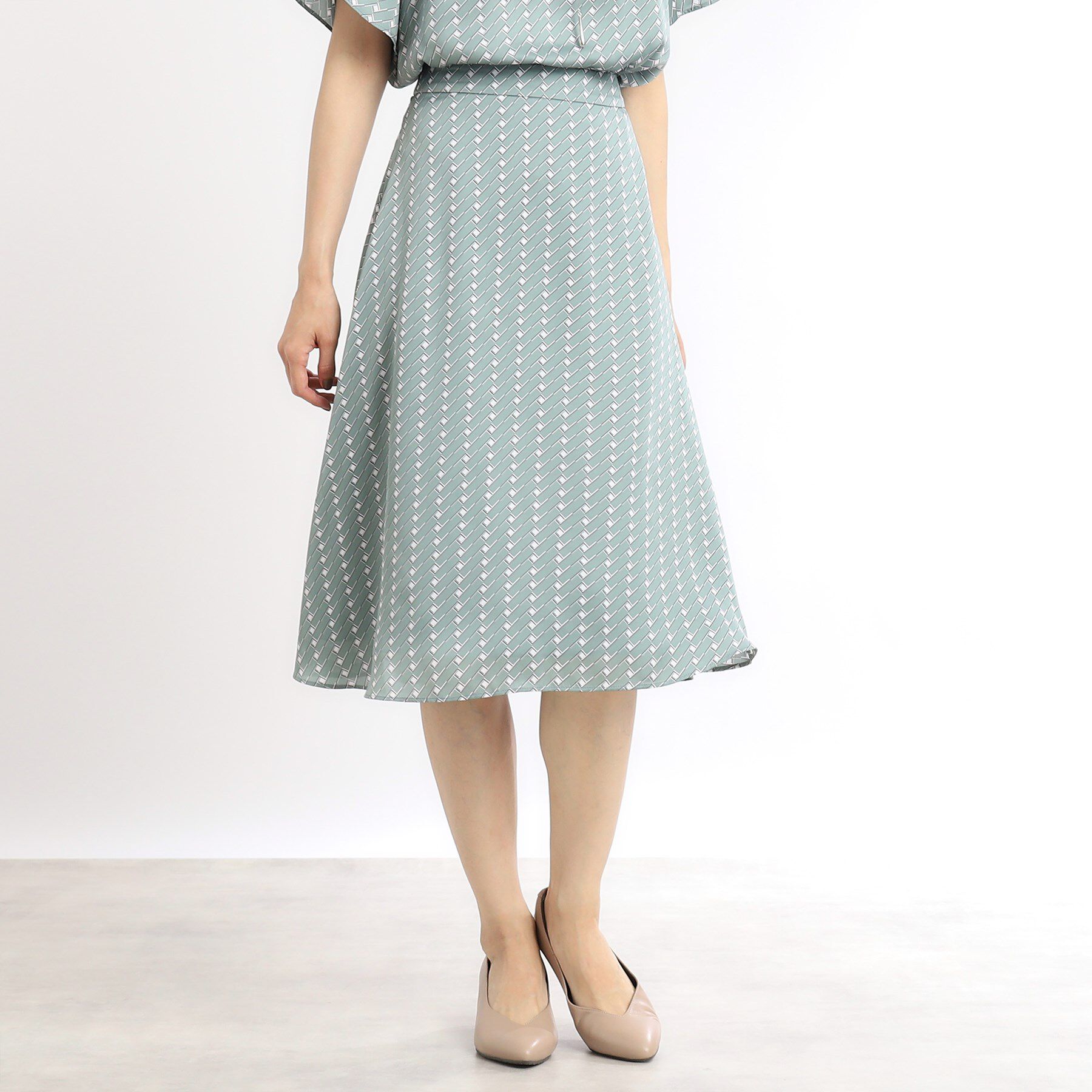 Reflect「【WEB限定カラーあり／マシンウォッシュ可／セットアップ可能】プリントフレアスカート」|スカート|