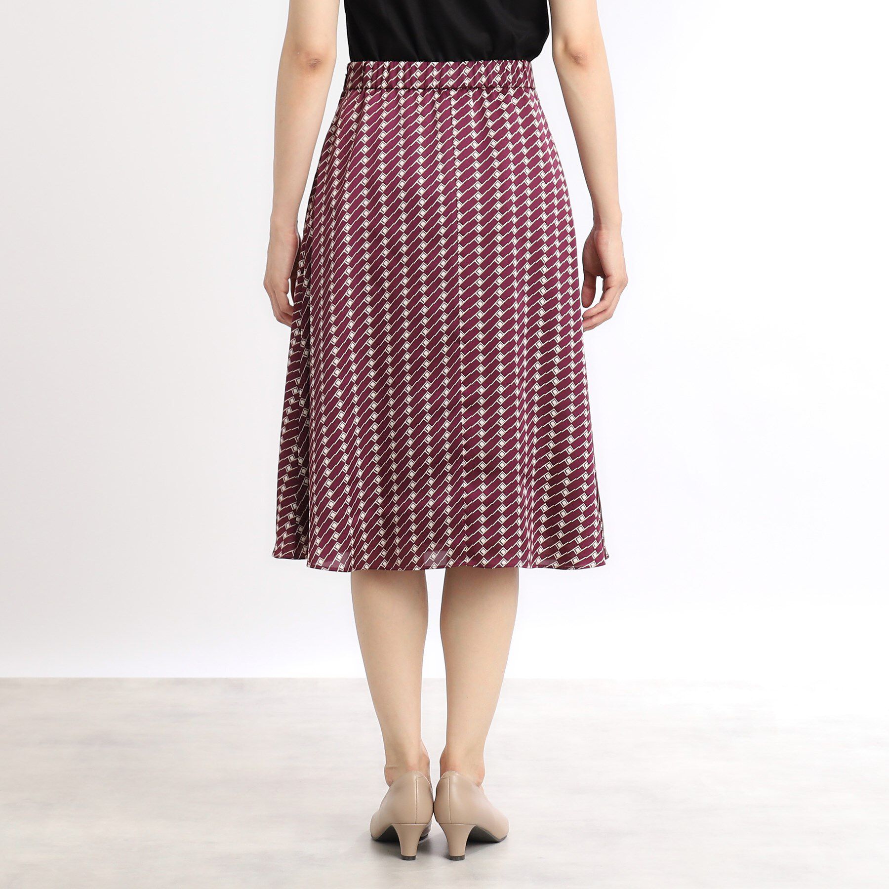 Reflect「【WEB限定カラーあり／マシンウォッシュ可／セットアップ可能】プリントフレアスカート」|スカート|