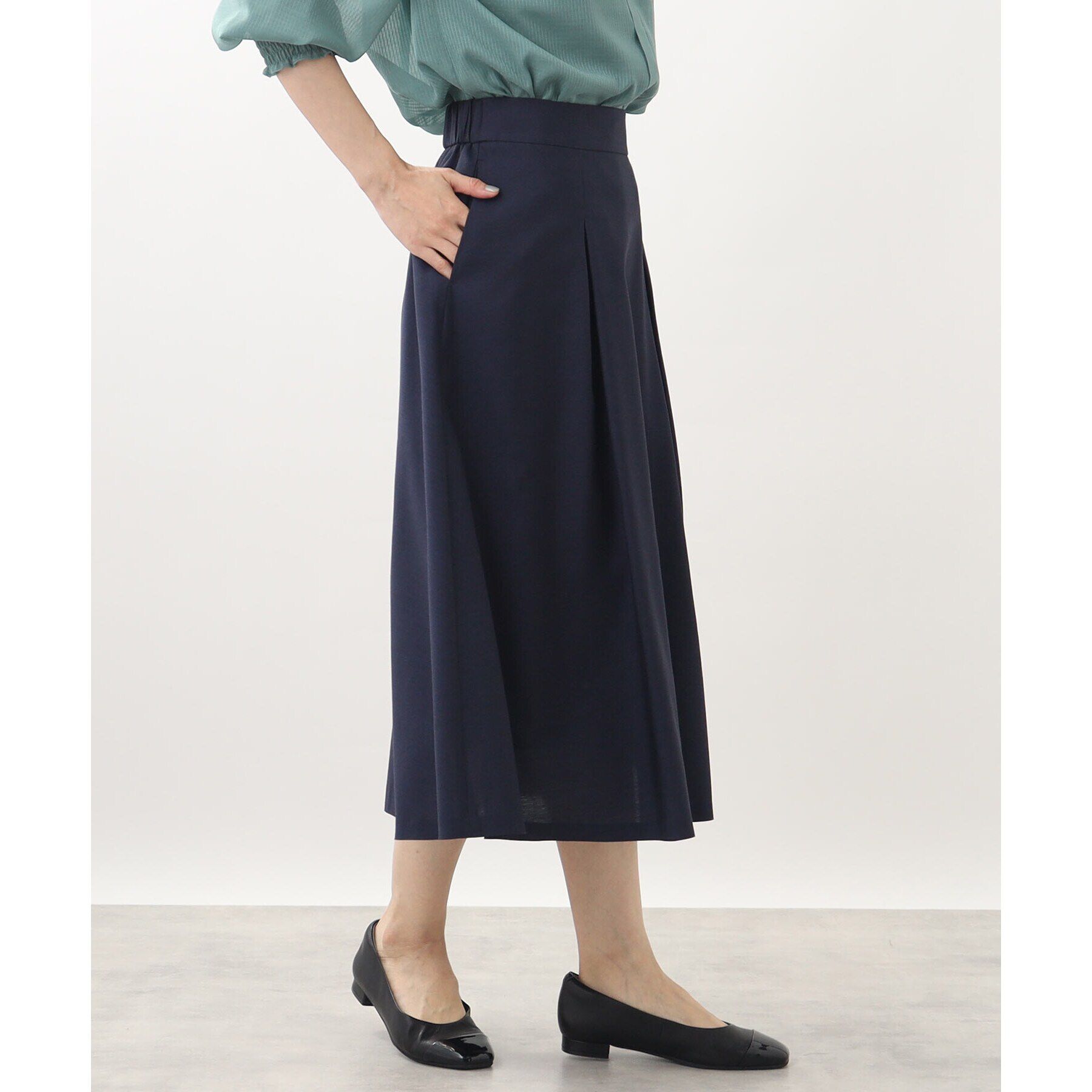 Reflect「【手洗い可】シャンブレーカラースカート」|スカート|