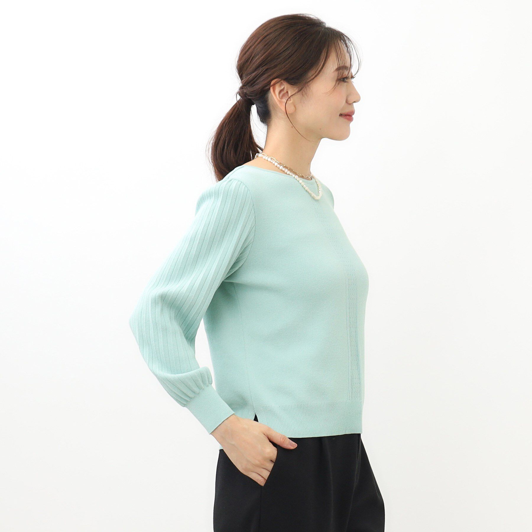 Reflect「【大人気ニットに新色登場！マイカラニット+／細見え／WEB限定カラーあり／マシンウォッシュ可／選べる」|ニット・セーター|