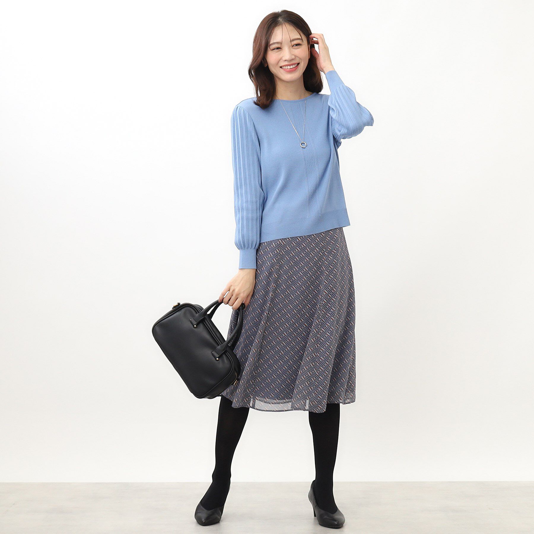 Reflect「【大人気ニットに新色登場！マイカラニット+／細見え／WEB限定カラーあり／マシンウォッシュ可／選べる」|ニット・セーター|