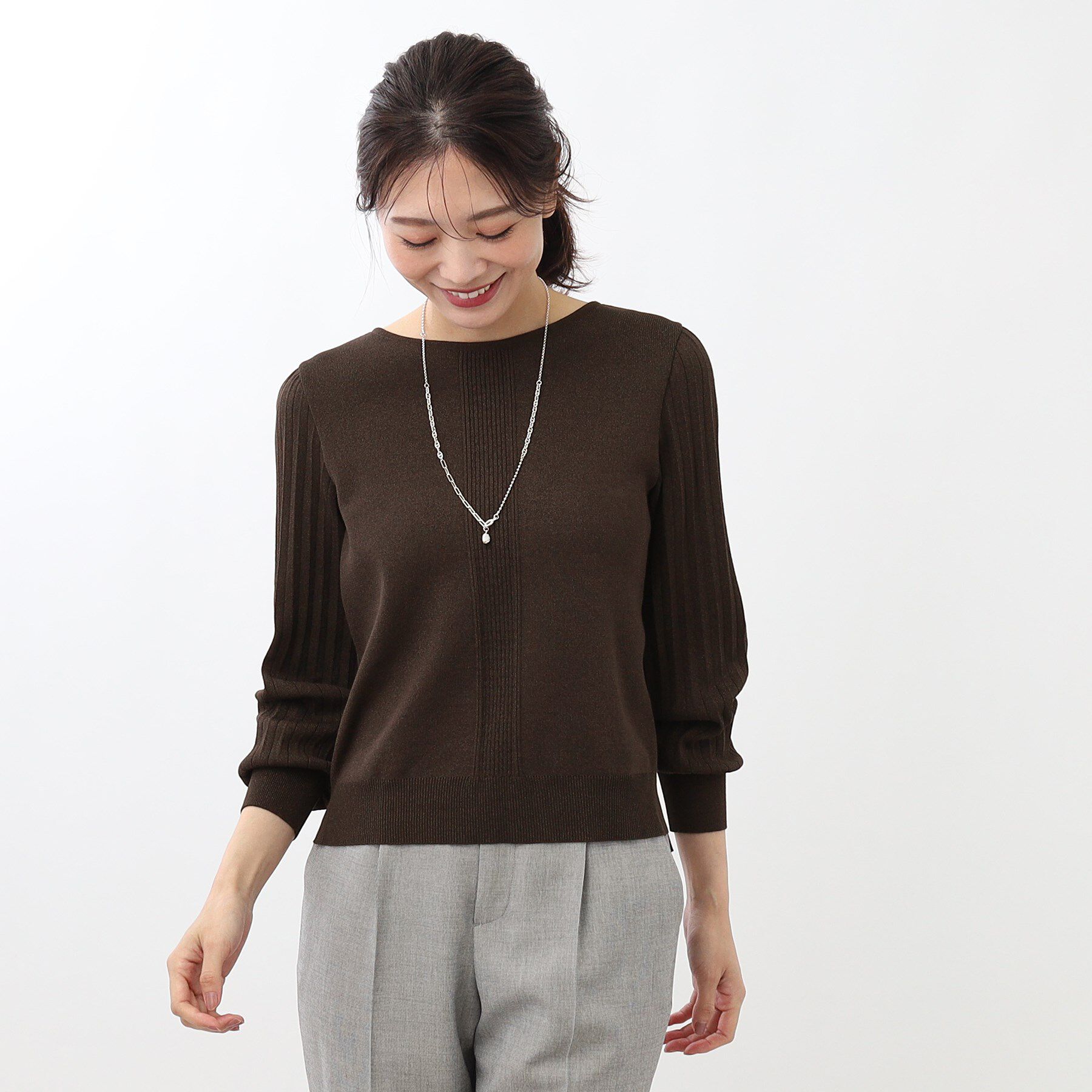 Reflect「【大人気ニットに新色登場！マイカラニット+／細見え／WEB限定カラーあり／マシンウォッシュ可／選べる」|ニット・セーター|