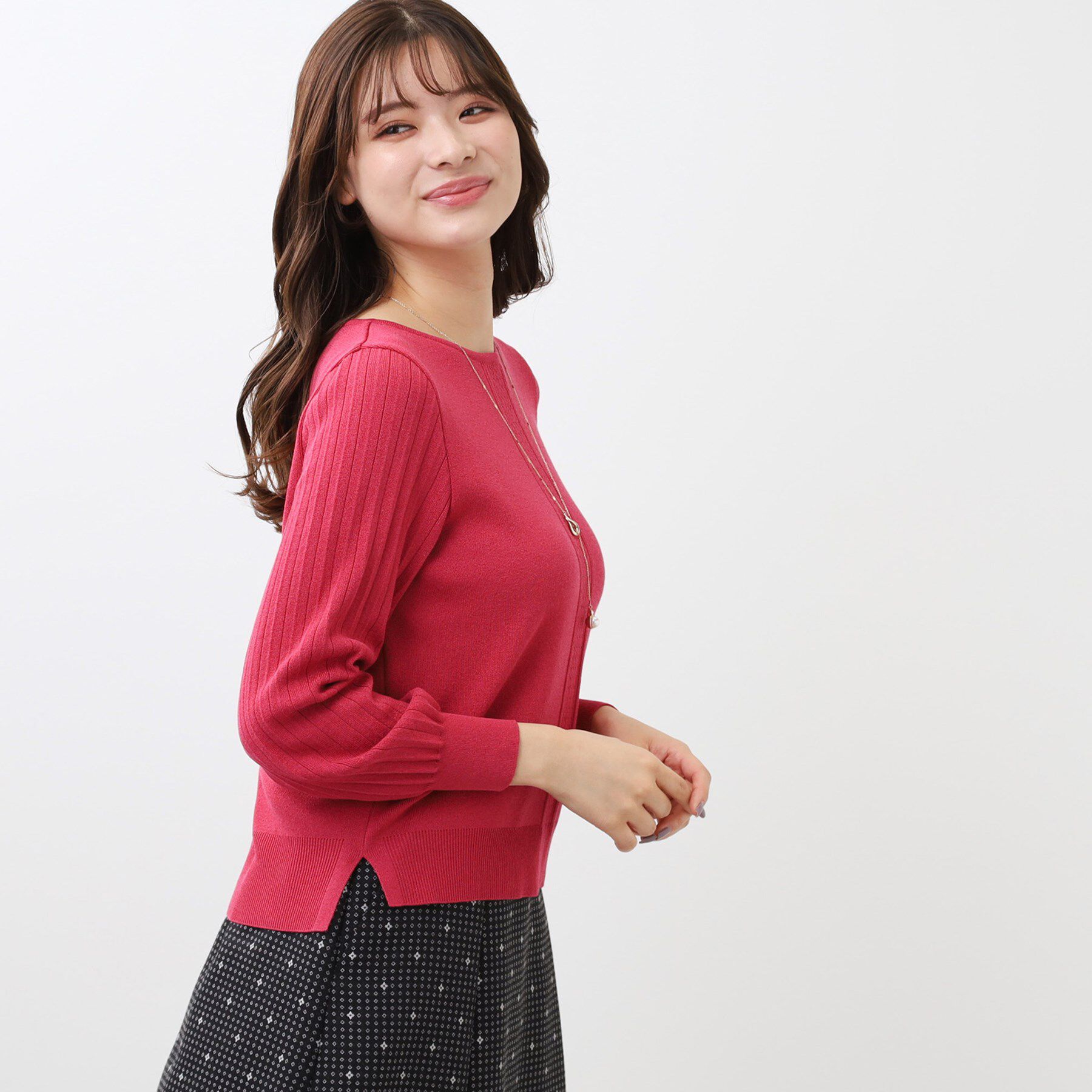 Reflect「【大人気ニットに新色登場！マイカラニット+／細見え／WEB限定カラーあり／マシンウォッシュ可／選べる」|ニット・セーター|