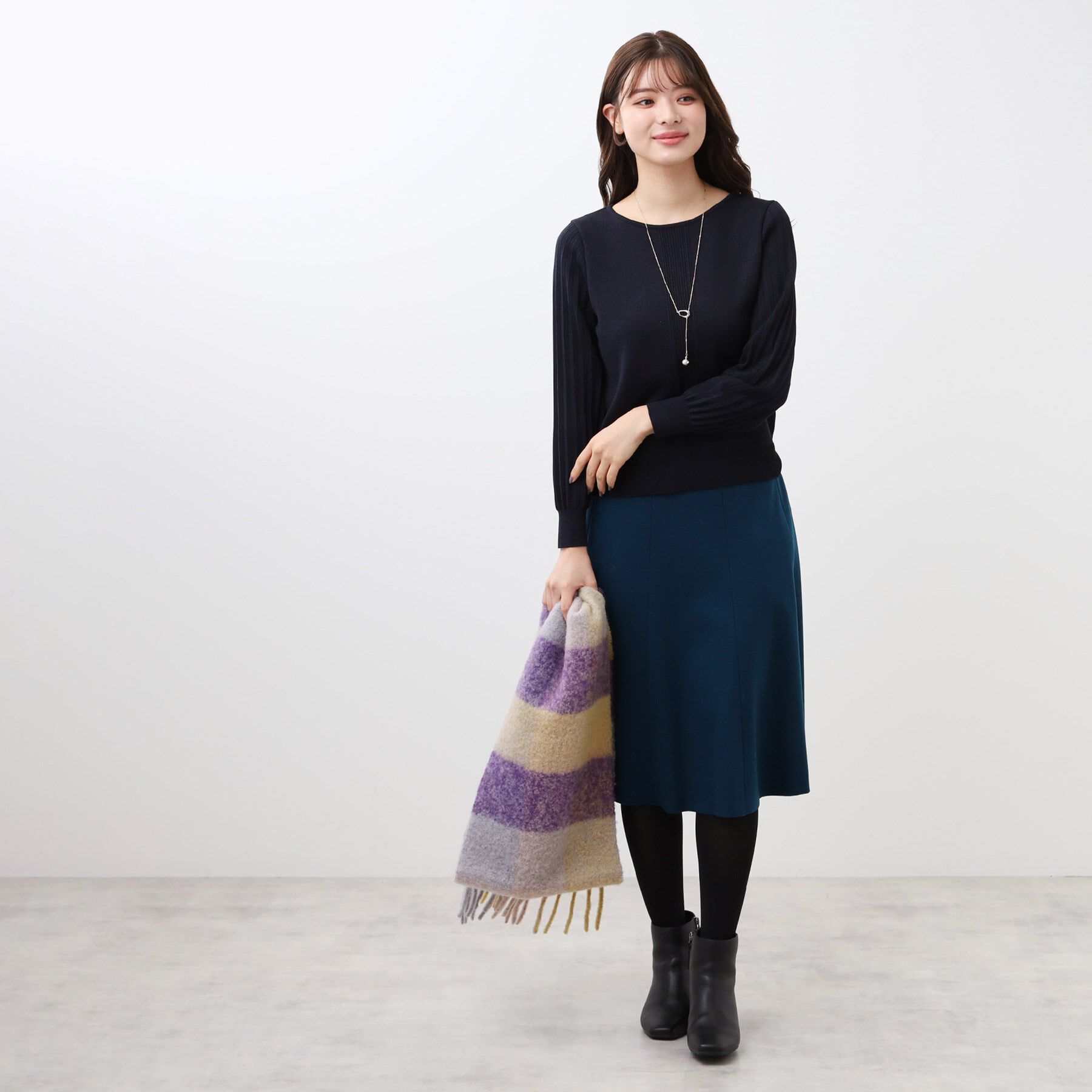 Reflect「【大人気ニットに新色登場！マイカラニット+／細見え／WEB限定カラーあり／マシンウォッシュ可／選べる」|ニット・セーター|