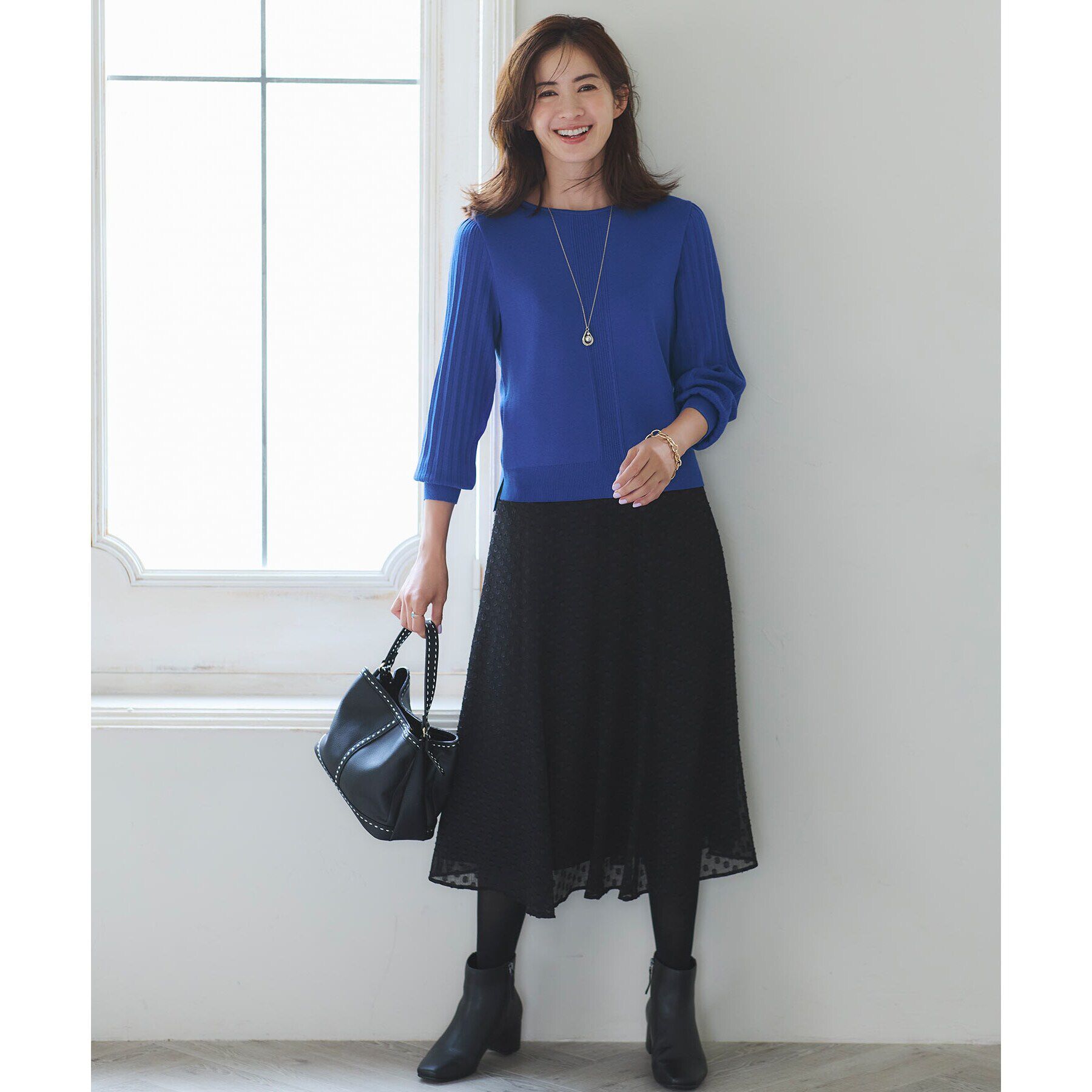 Reflect「【大人気ニットに新色登場！マイカラニット+／細見え／WEB限定カラーあり／マシンウォッシュ可／選べる」|ニット・セーター|