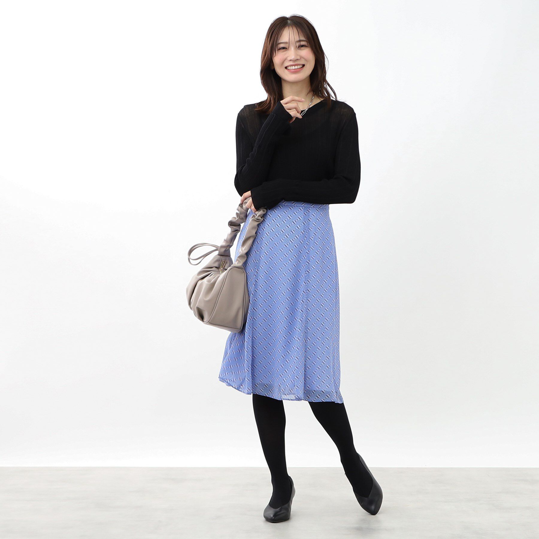 Reflect「【洗える／インナーにもおすすめ】シアーランダムリブニット」|ニット・セーター|