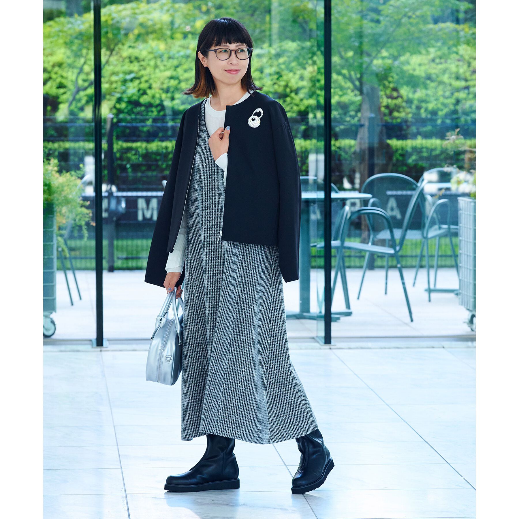 Reflect「【洗える／インナーにもおすすめ】シアーランダムリブニット」|ニット・セーター|