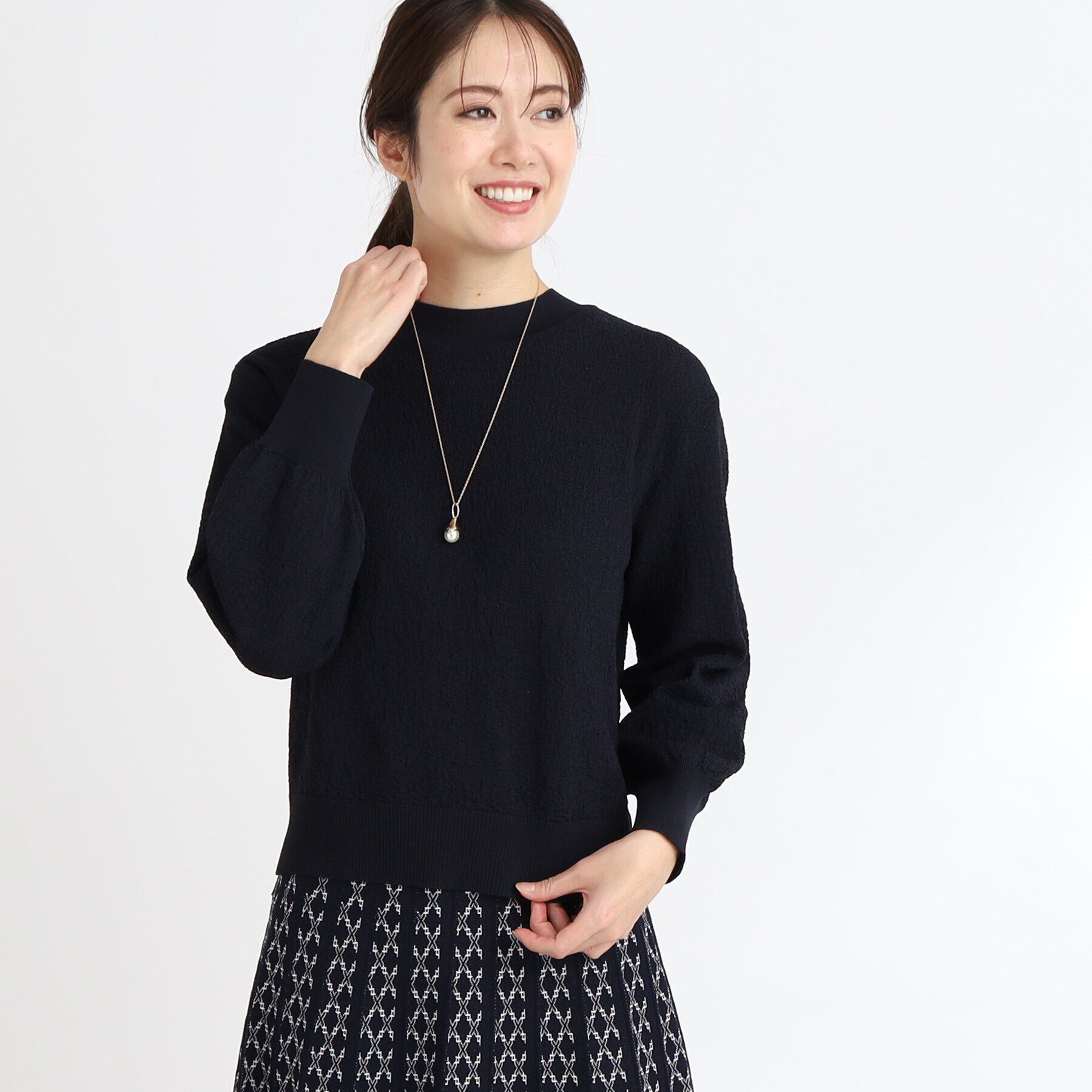 Reflect「プチハイネックジャカードニット」|ニット・セーター|