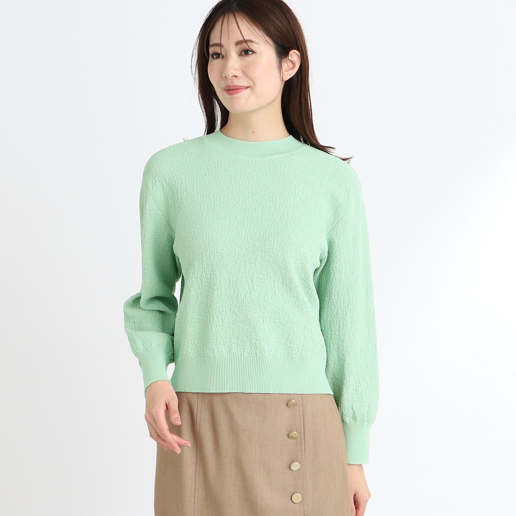 Reflect「プチハイネックジャカードニット」|ニット・セーター|