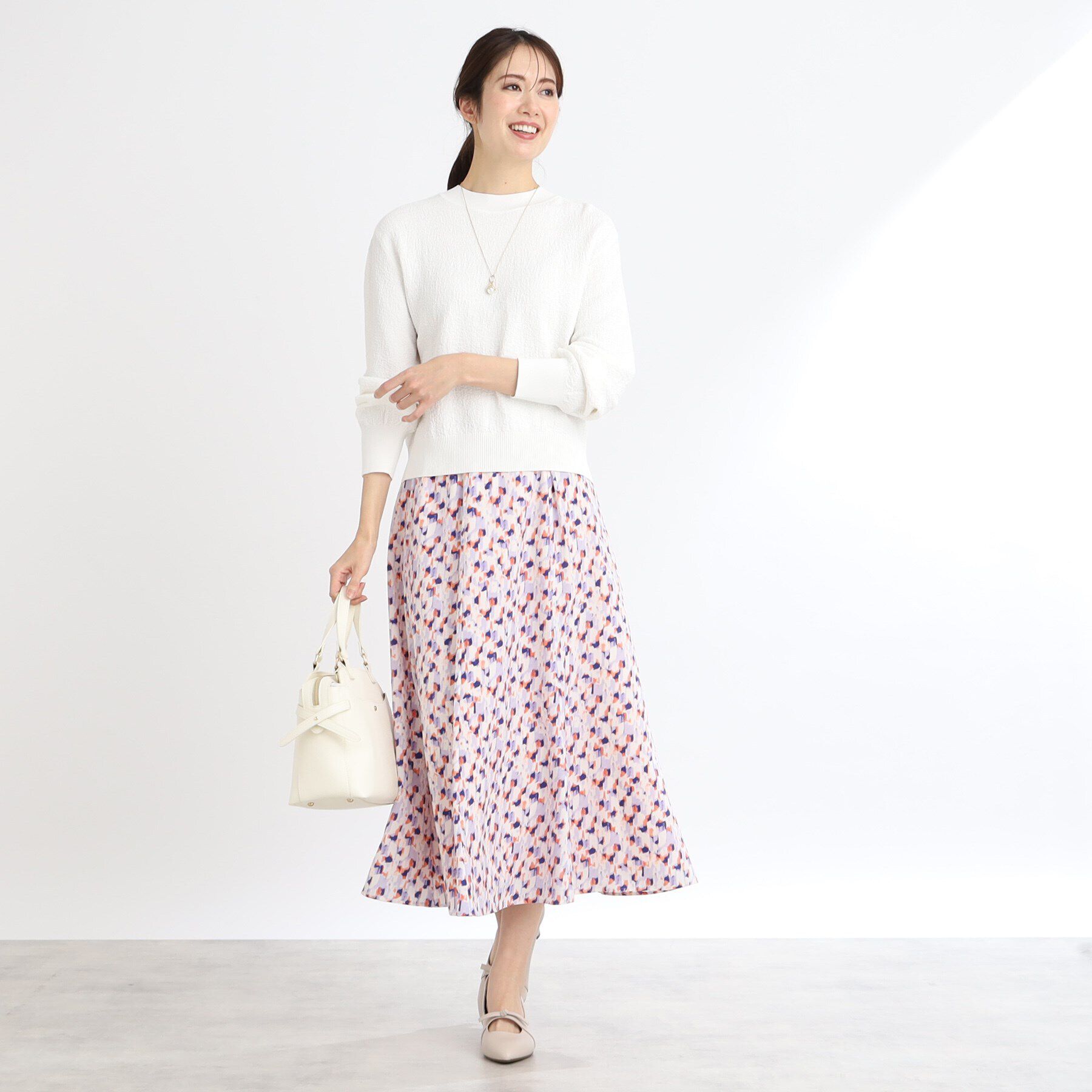 Reflect「プチハイネックジャカードニット」|ニット・セーター|