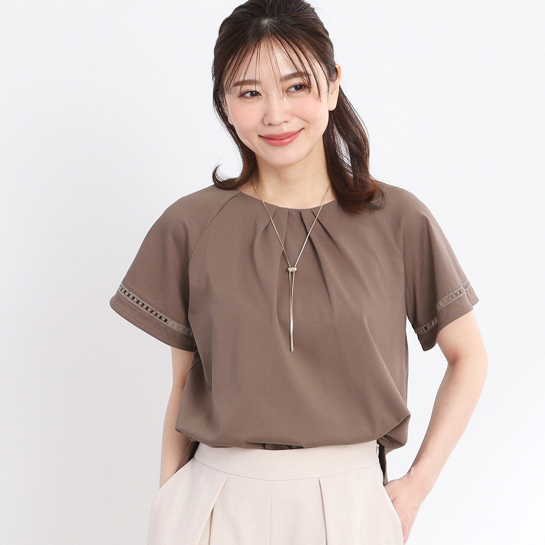 Reflect「【手洗い可】フレアースリーブカットソー」|Tシャツ・カットソー|