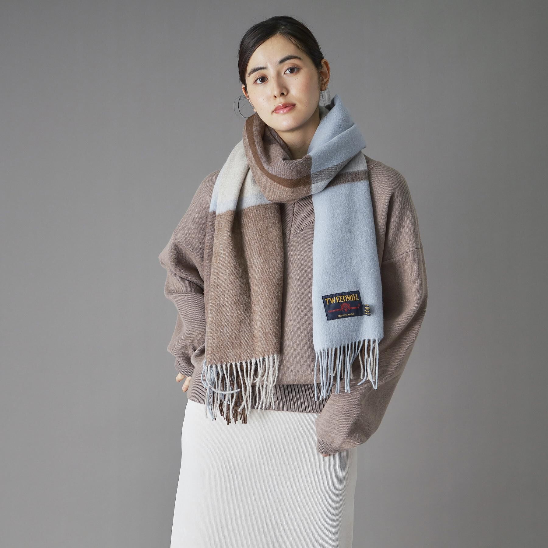 DRESSTERIOR「TWEED MILL（ツィードミル）チェックストール」|ストール|