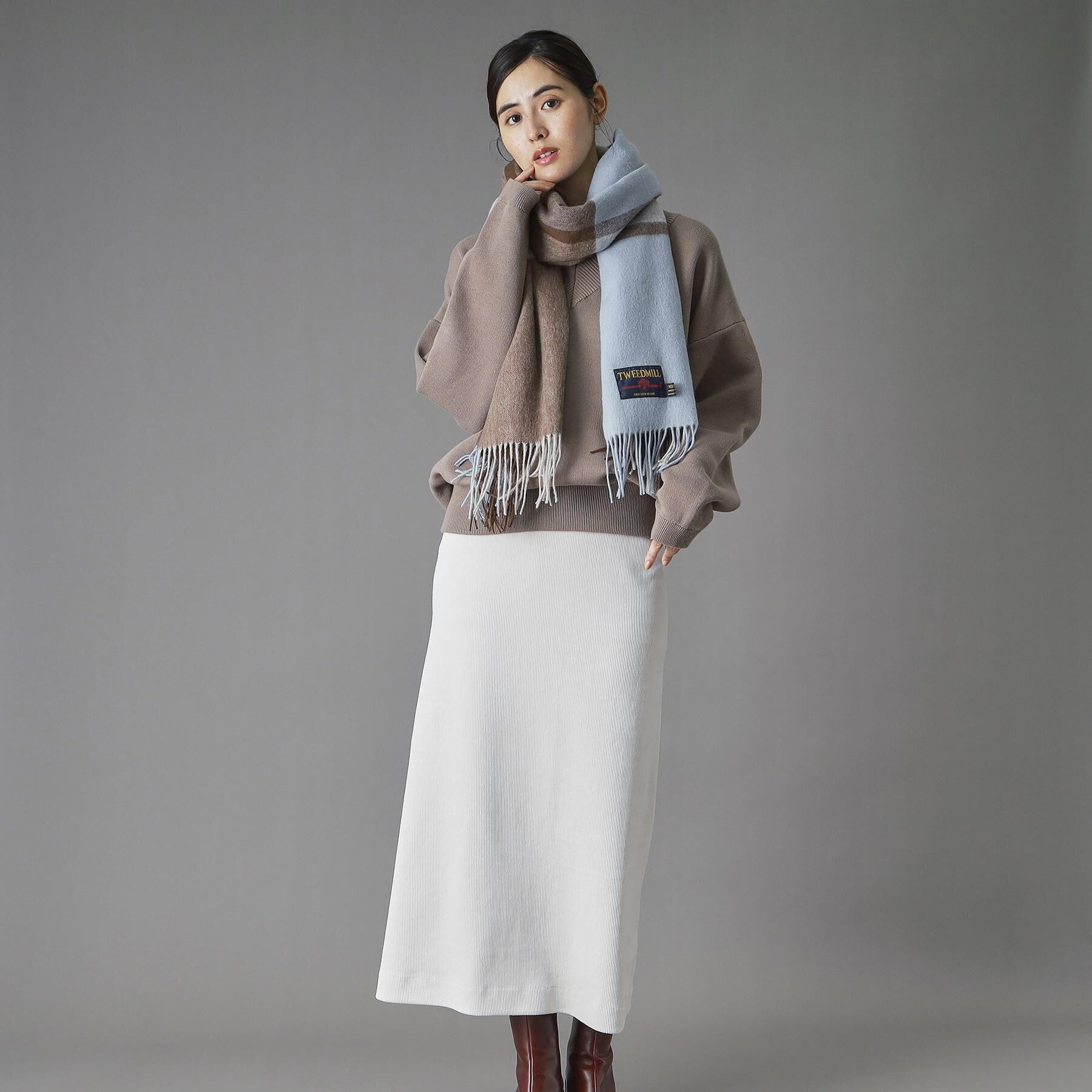 DRESSTERIOR「TWEED MILL（ツィードミル）チェックストール」|ストール|