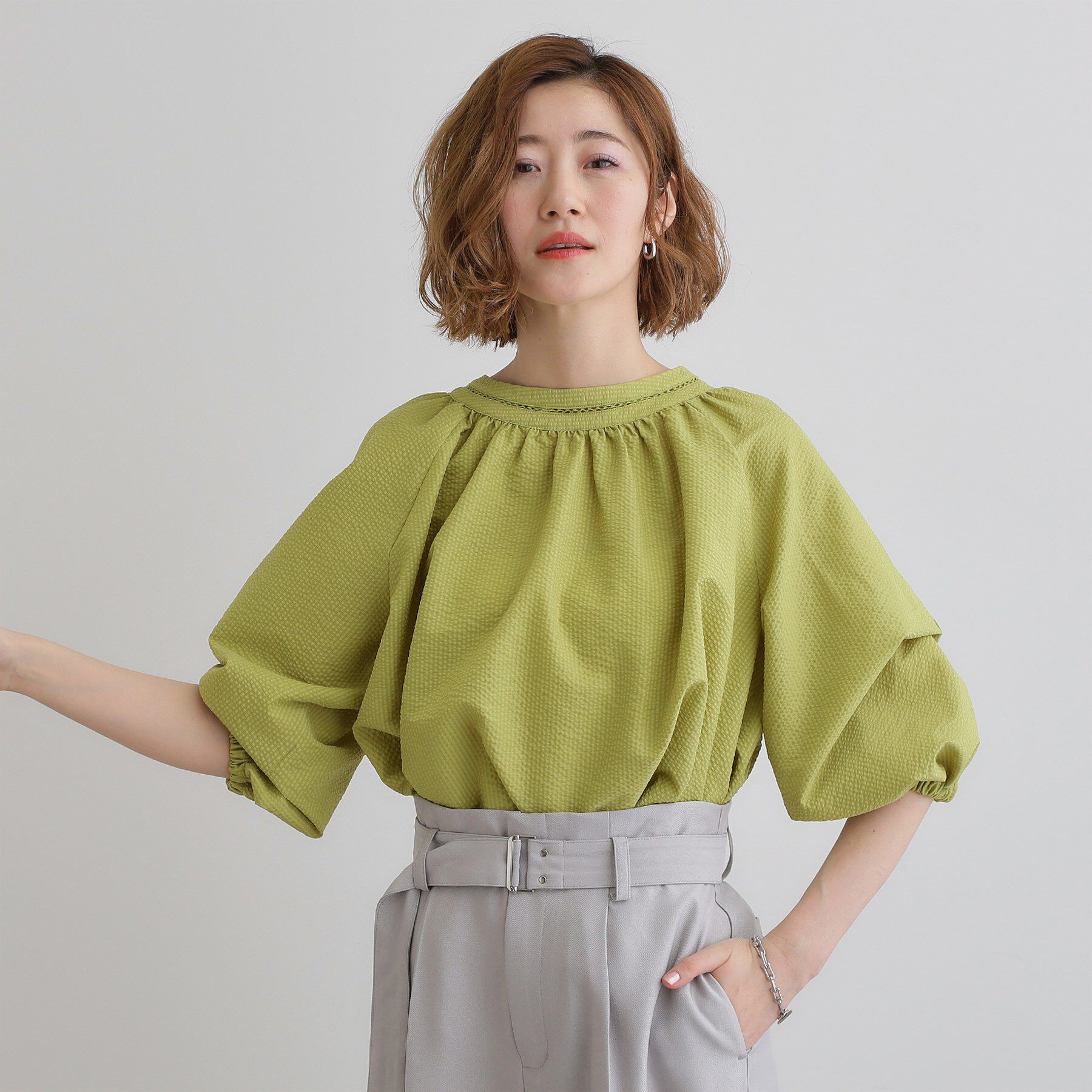 grove「2WAYサッカースモックブラウス」|シャツ・ブラウス|