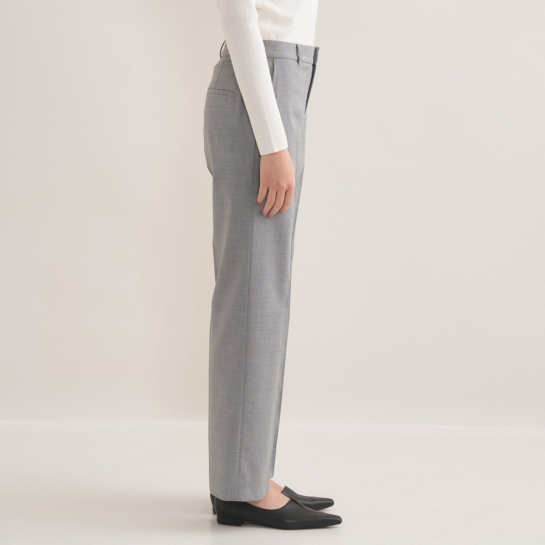 INDIVI「【ウール混／スーツ】ストレートパンツ」|スーツ|