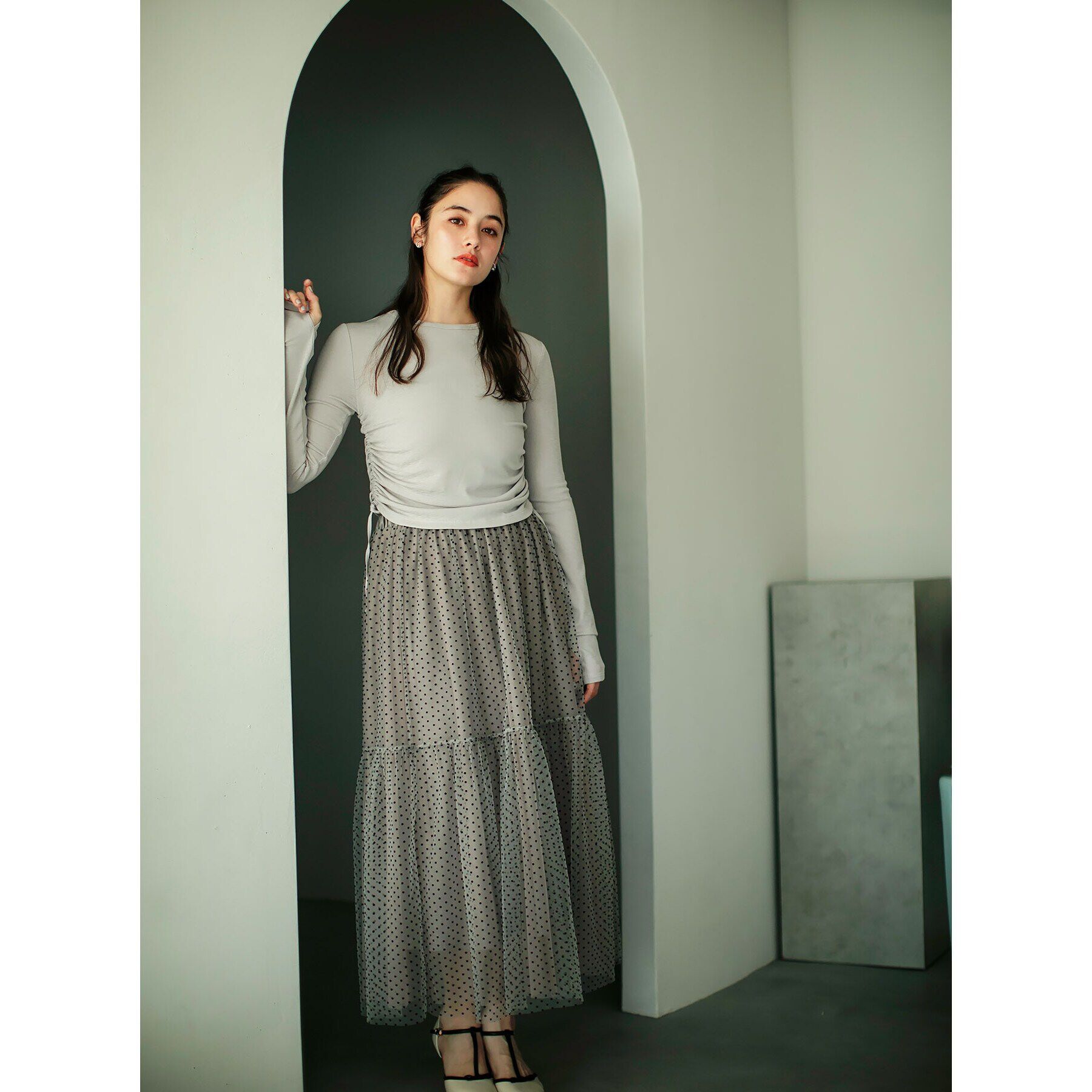 index「《CLASSY掲載》サイドドロストシアートップス【洗濯機洗い可】」|Tシャツ・カットソー|