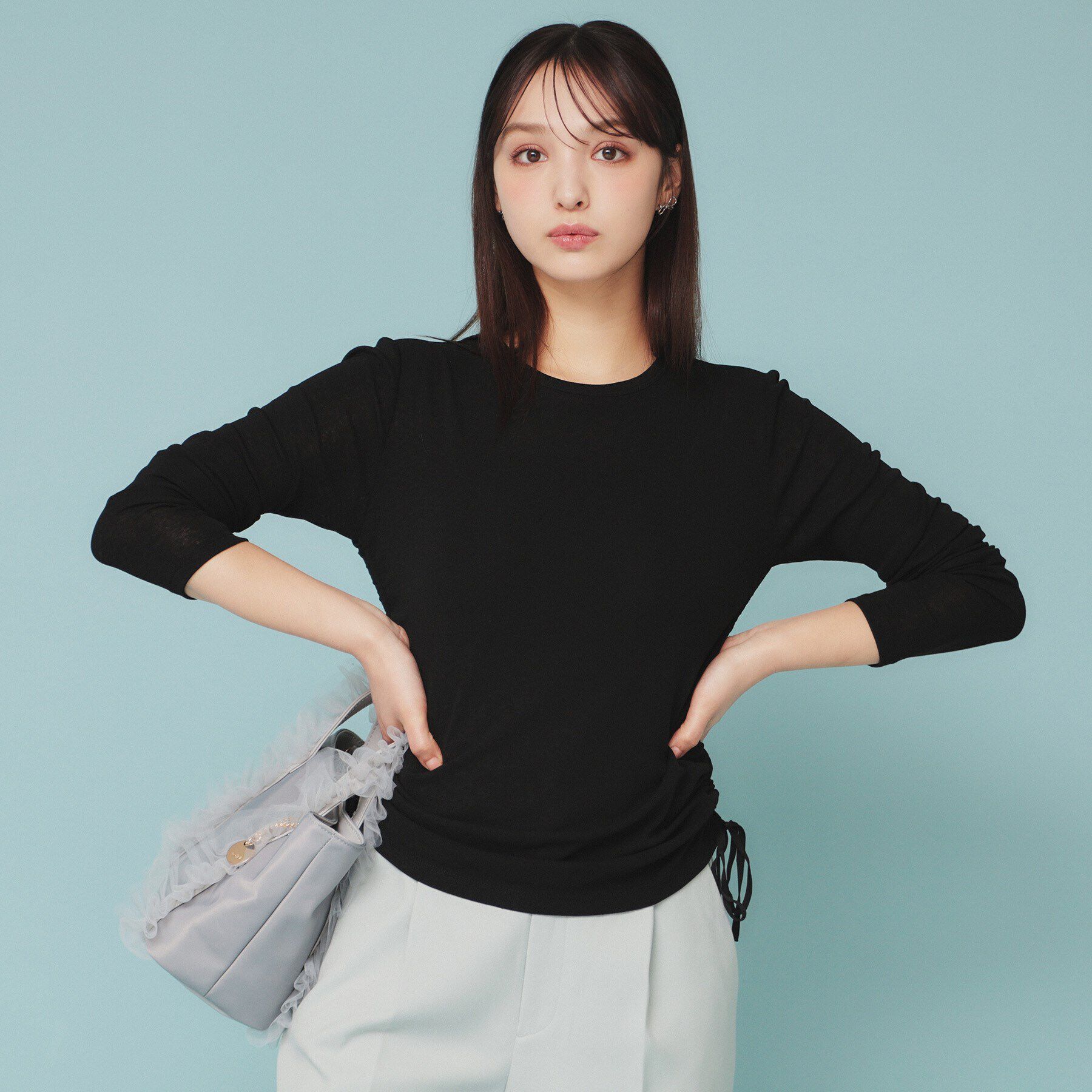 index「《CLASSY掲載》サイドドロストシアートップス【洗濯機洗い可】」|Tシャツ・カットソー|