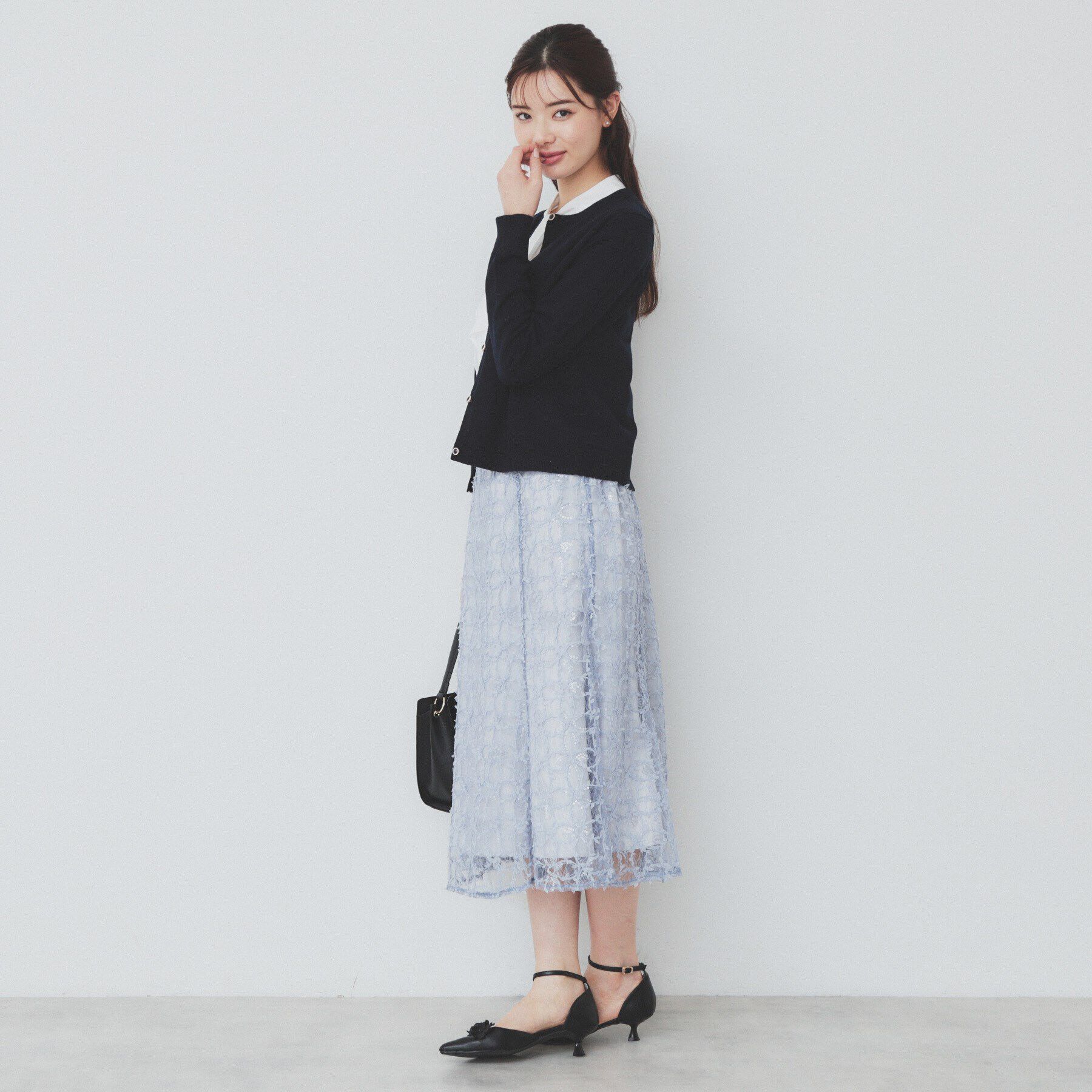 index「《5color》ポケットデザイン付きクルーネックカーディガン【洗濯機洗い可】」|カーディガン|