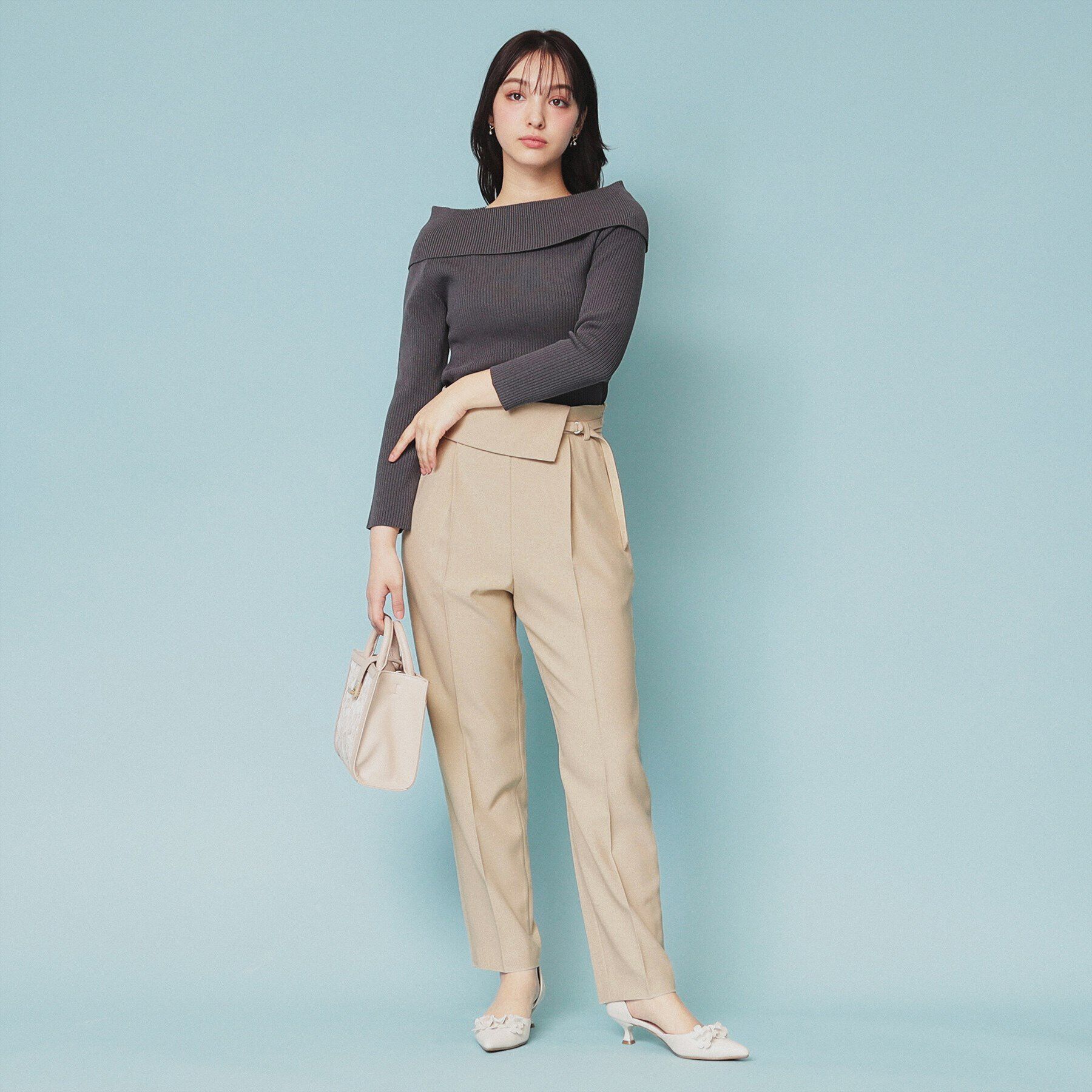 index「ウエスト折り返しテーパードパンツ【洗濯機洗い可/防シワ】」|その他|