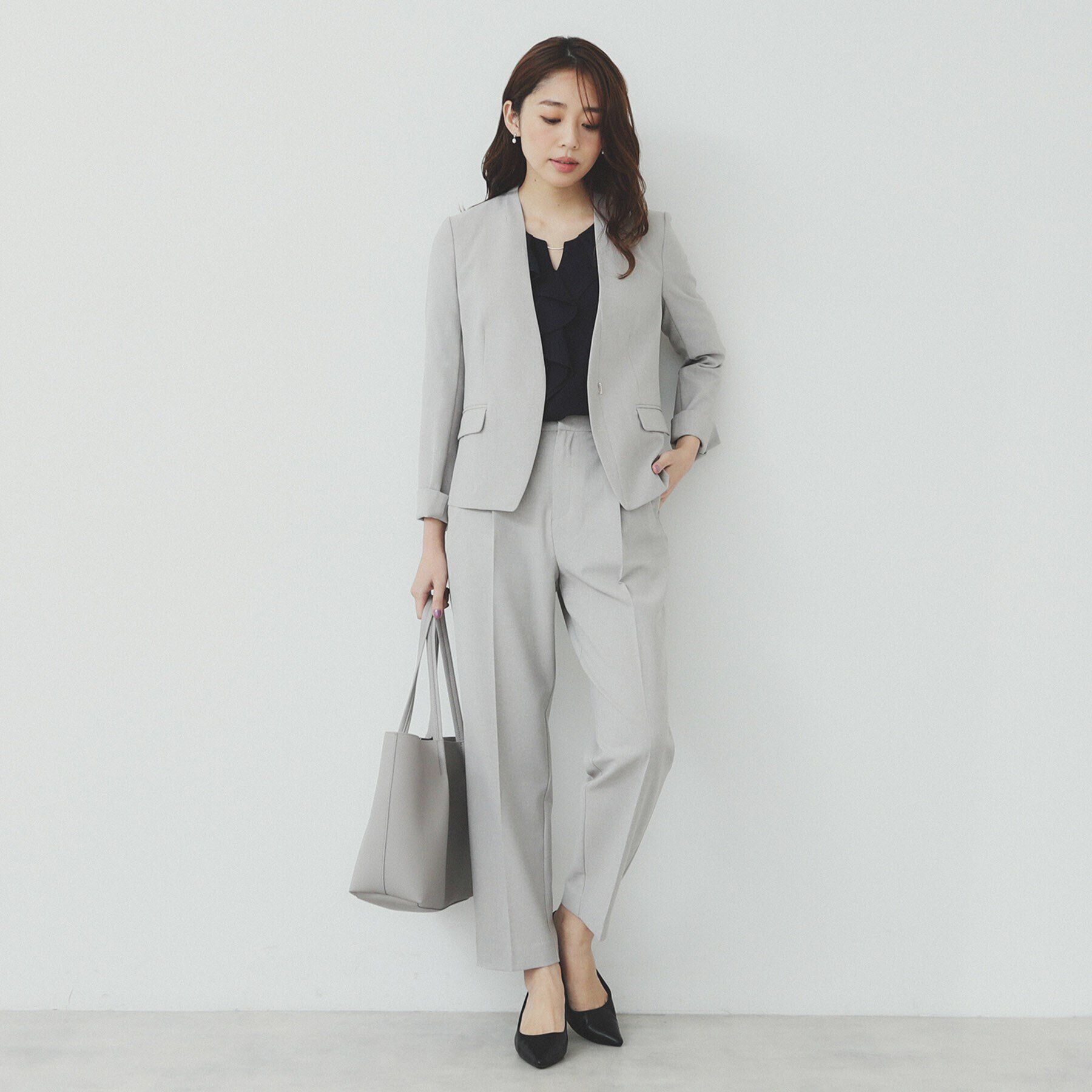 index「フリルバーデザインブラウス【洗濯機洗い可/イージーアイロン/防シワ】」|シャツ・ブラウス|