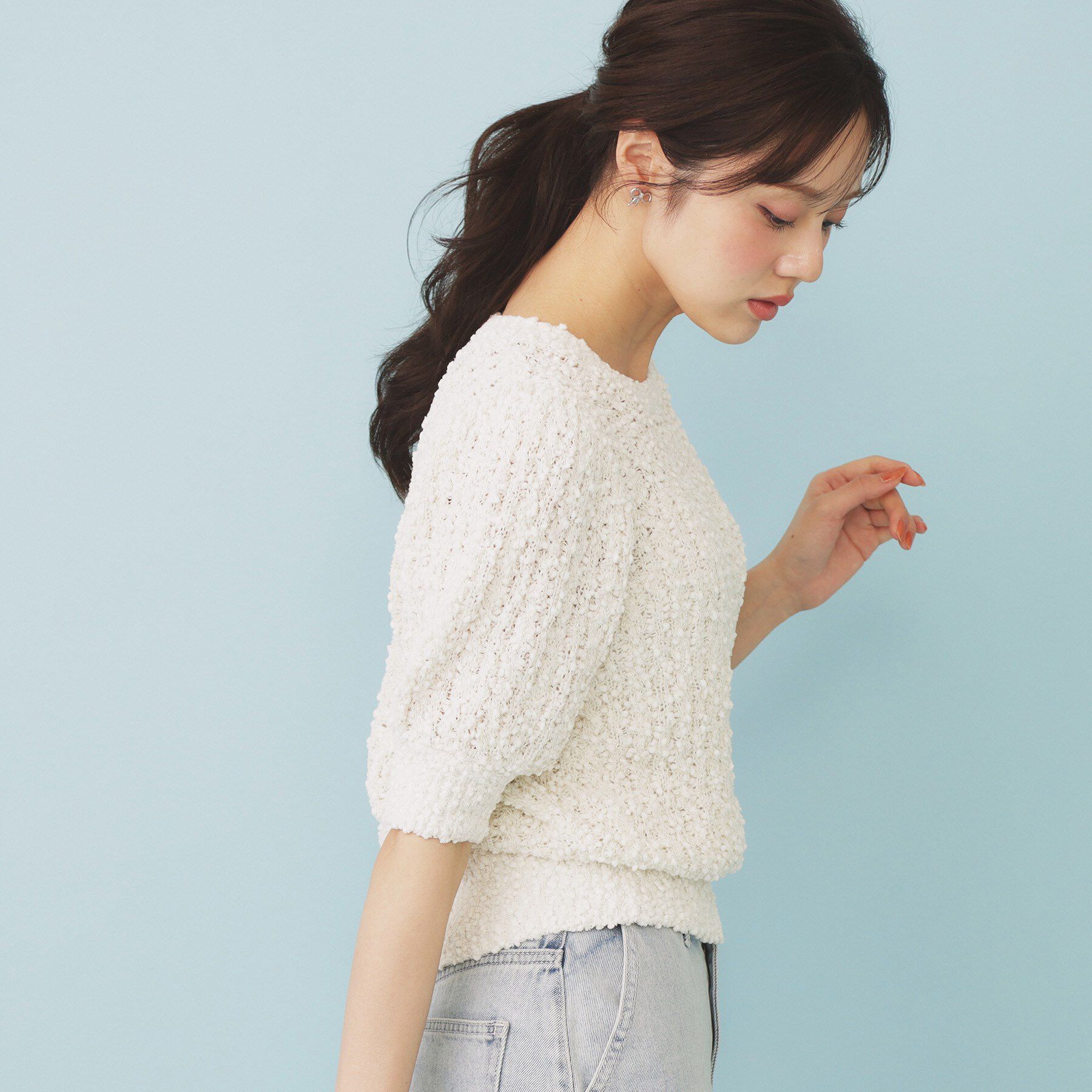 index「ポップコーンラメシアーニット【洗濯機洗い可/抗ピル】」|ニット・セーター|