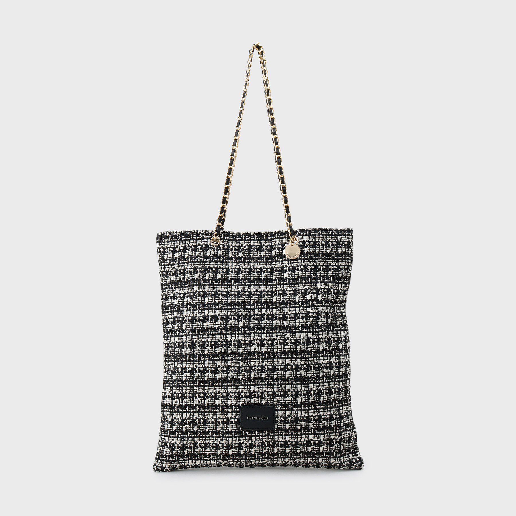 OPAQUE.CLIP「ツイードコンビチェーンショルダートートバッグ【A4サイズ対応】」|トートバッグ|