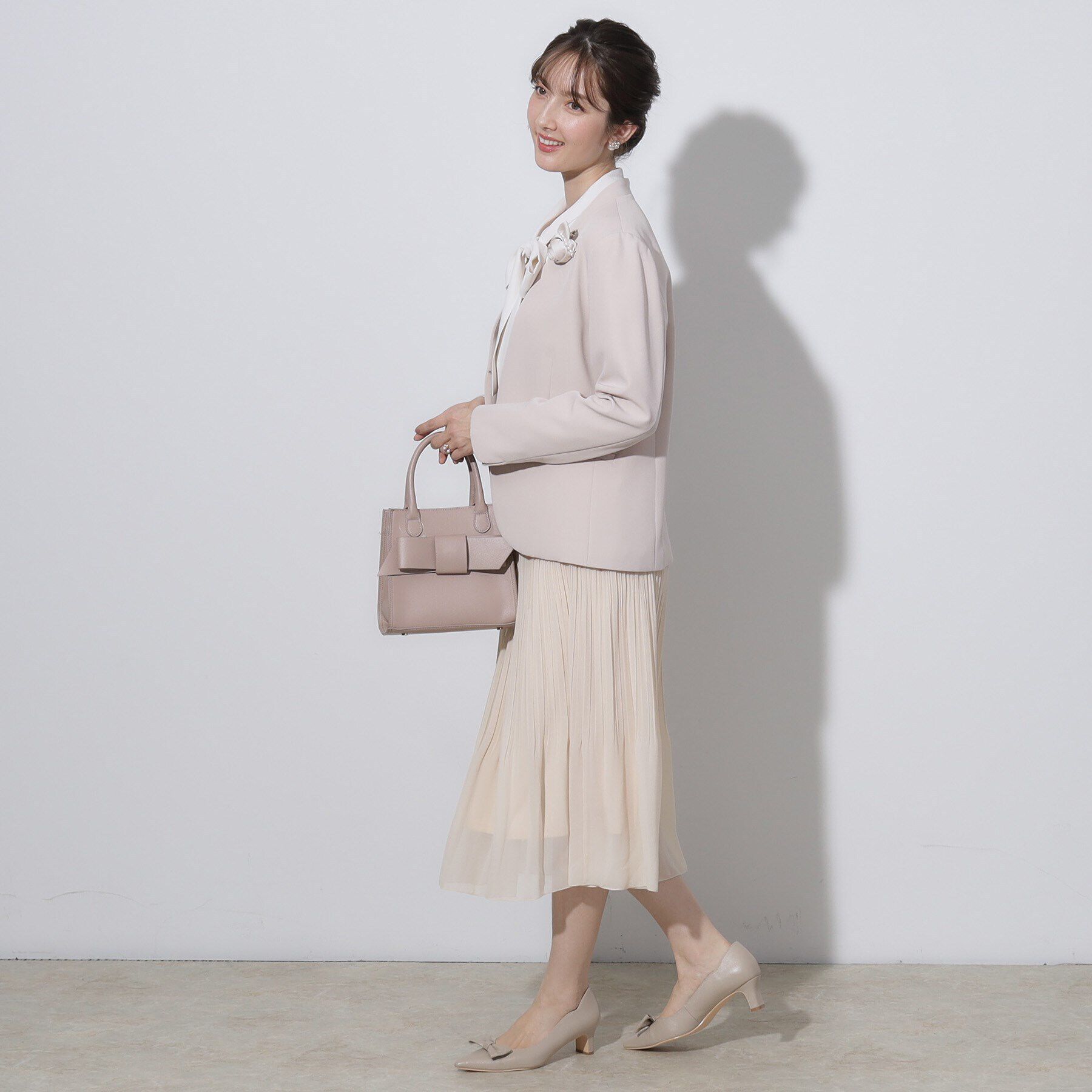 Couture broach「【セレモニーシーン/お仕事にも】ランダムプリーツスカート」|スカート|