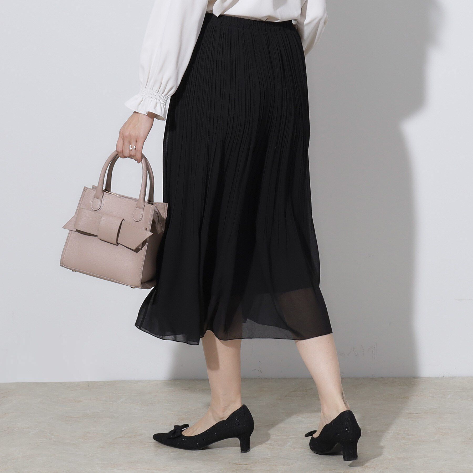 Couture broach「【セレモニーシーン/お仕事にも】ランダムプリーツスカート」|スカート|