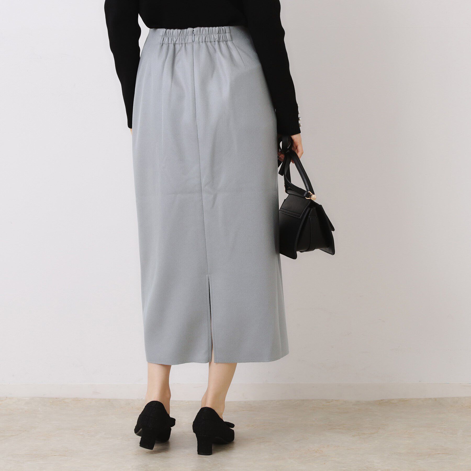 Couture broach「【体のラインを拾いにくい・お仕事にも】マシュマロスエード調タイト」|スカート|
