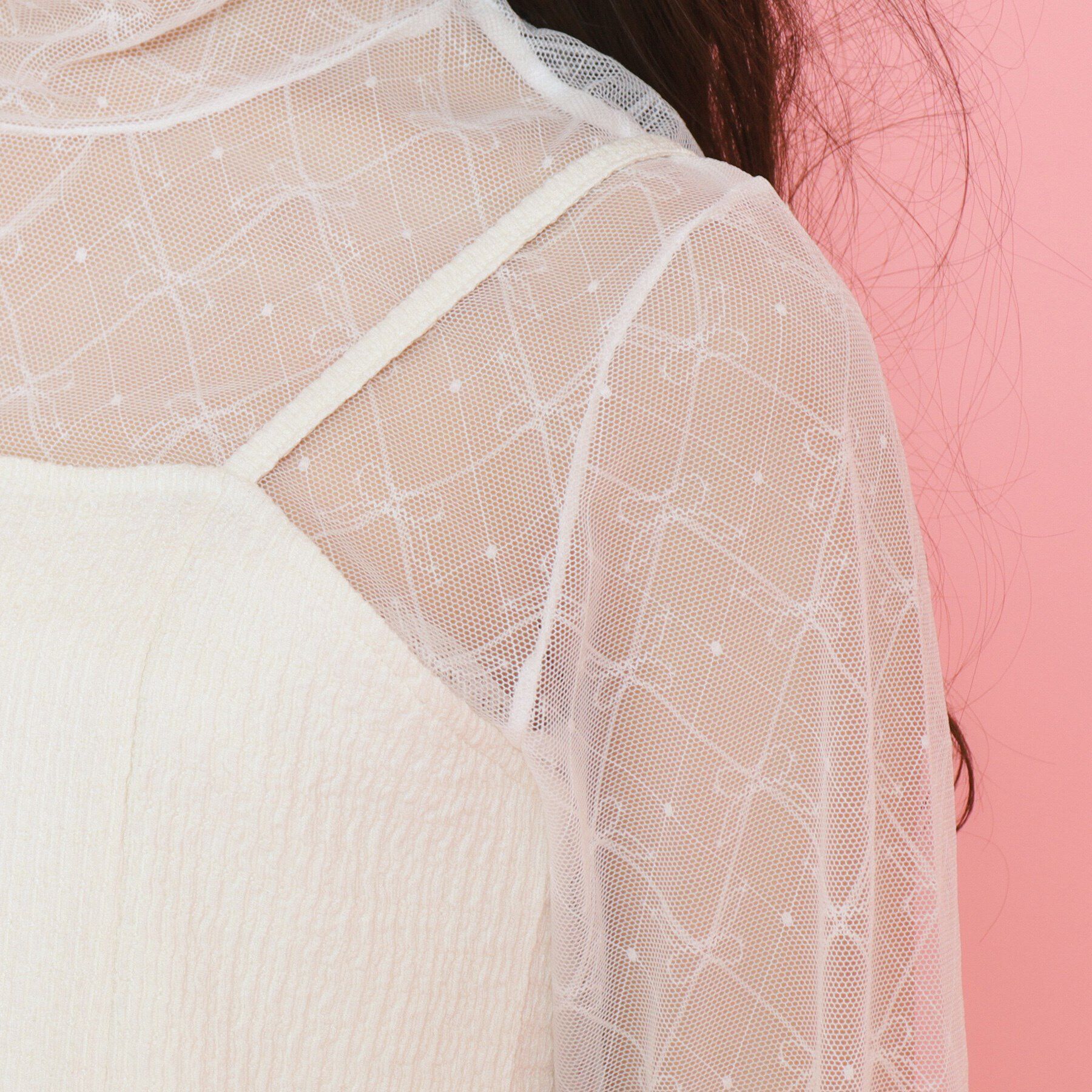 PINK-latte「【セットアイテム】リボンシアートップス＋キャミソールセット」|その他|