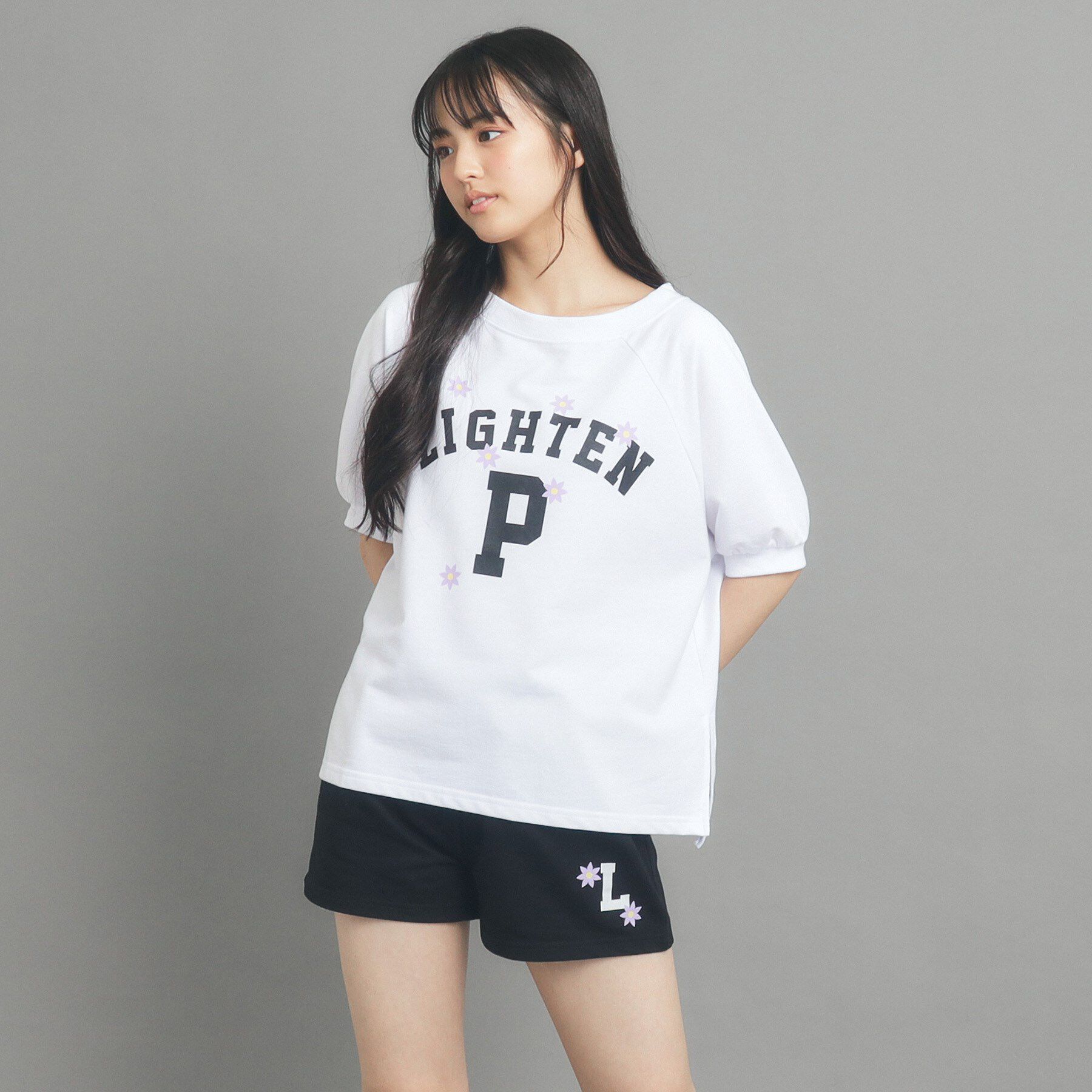 PINK-latte「【130cmあり/セットアイテム】裏毛カレッジプリント」|その他|