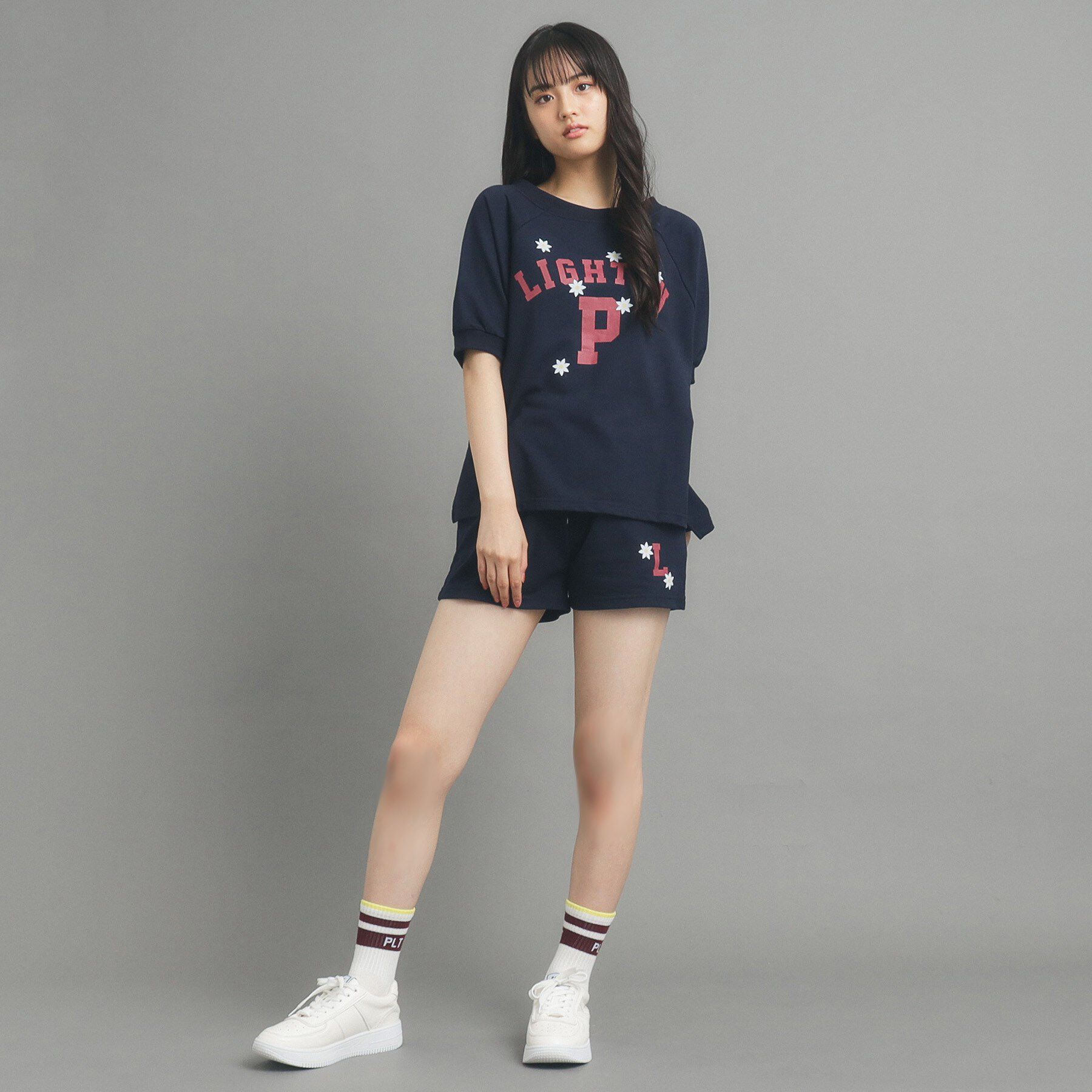 PINK-latte「【130cmあり/セットアイテム】裏毛カレッジプリント」|その他|