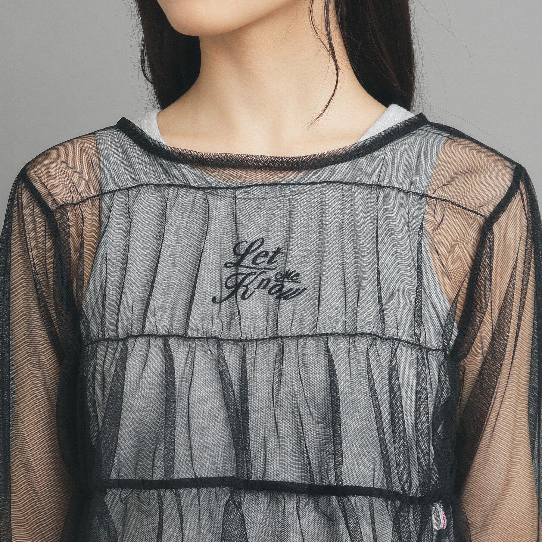 PINK-latte「【前後２WAY/セットアイテム】チュールカーデ＆タンクトップ」|その他|