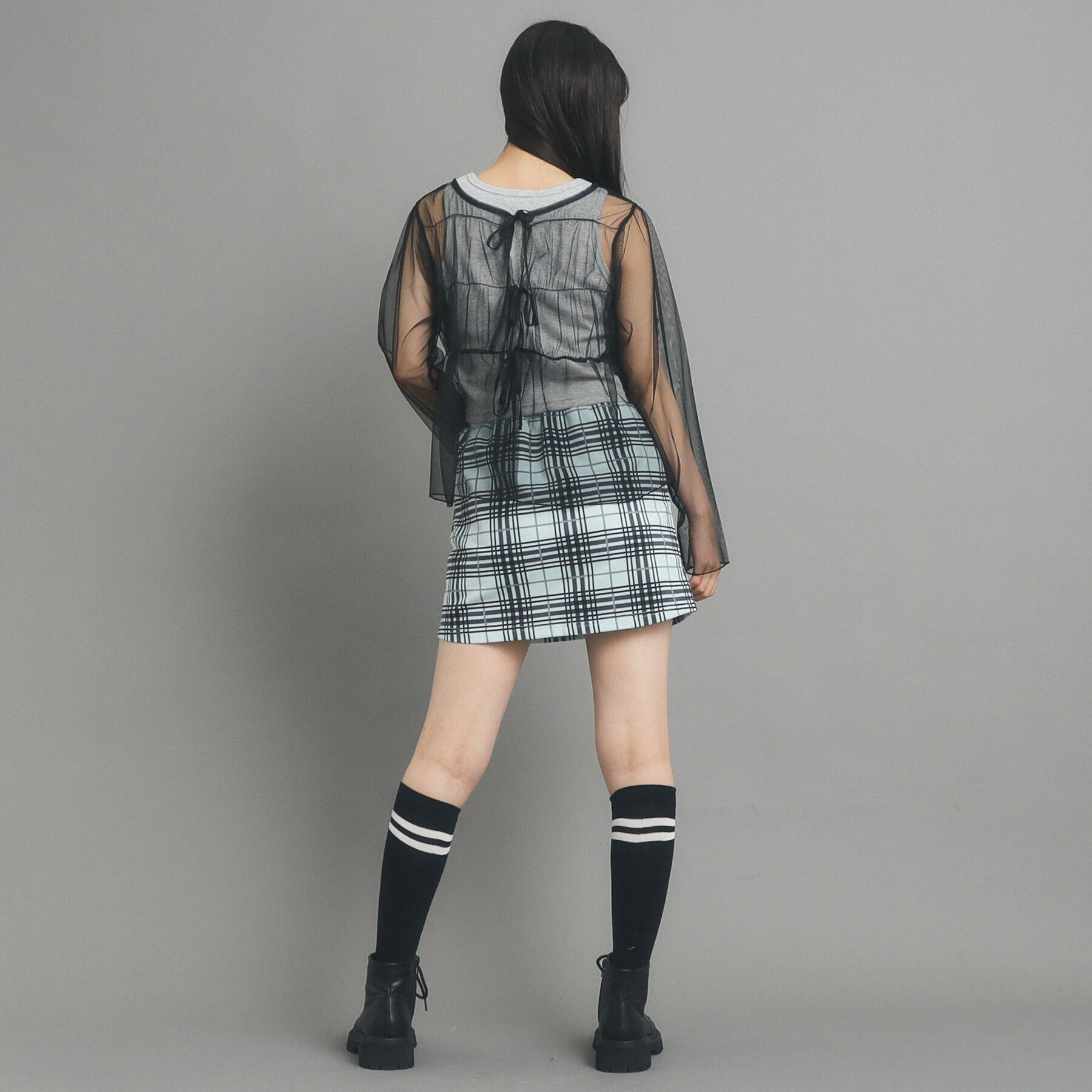 PINK-latte「【前後２WAY/セットアイテム】チュールカーデ＆タンクトップ」|その他|