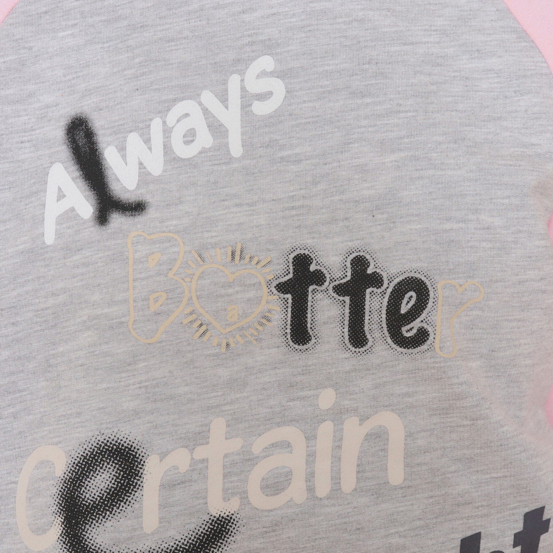 PINK-latte「【130cmあり】グラフィックロゴ ラグランTシャツ」|Tシャツ・カットソー|