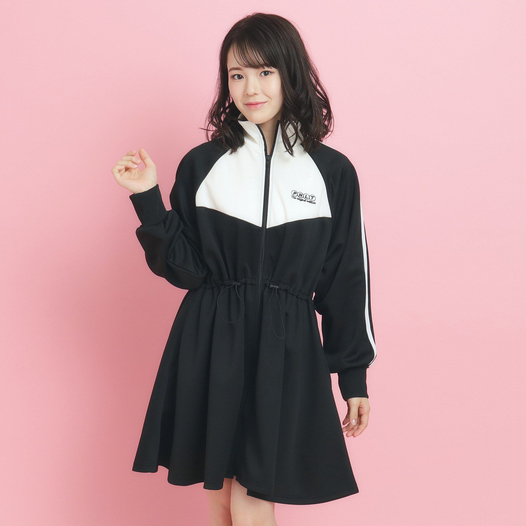 PINK-latte「【韓国っぽ】ニュートロ ジャージドレス」|ワンピース|